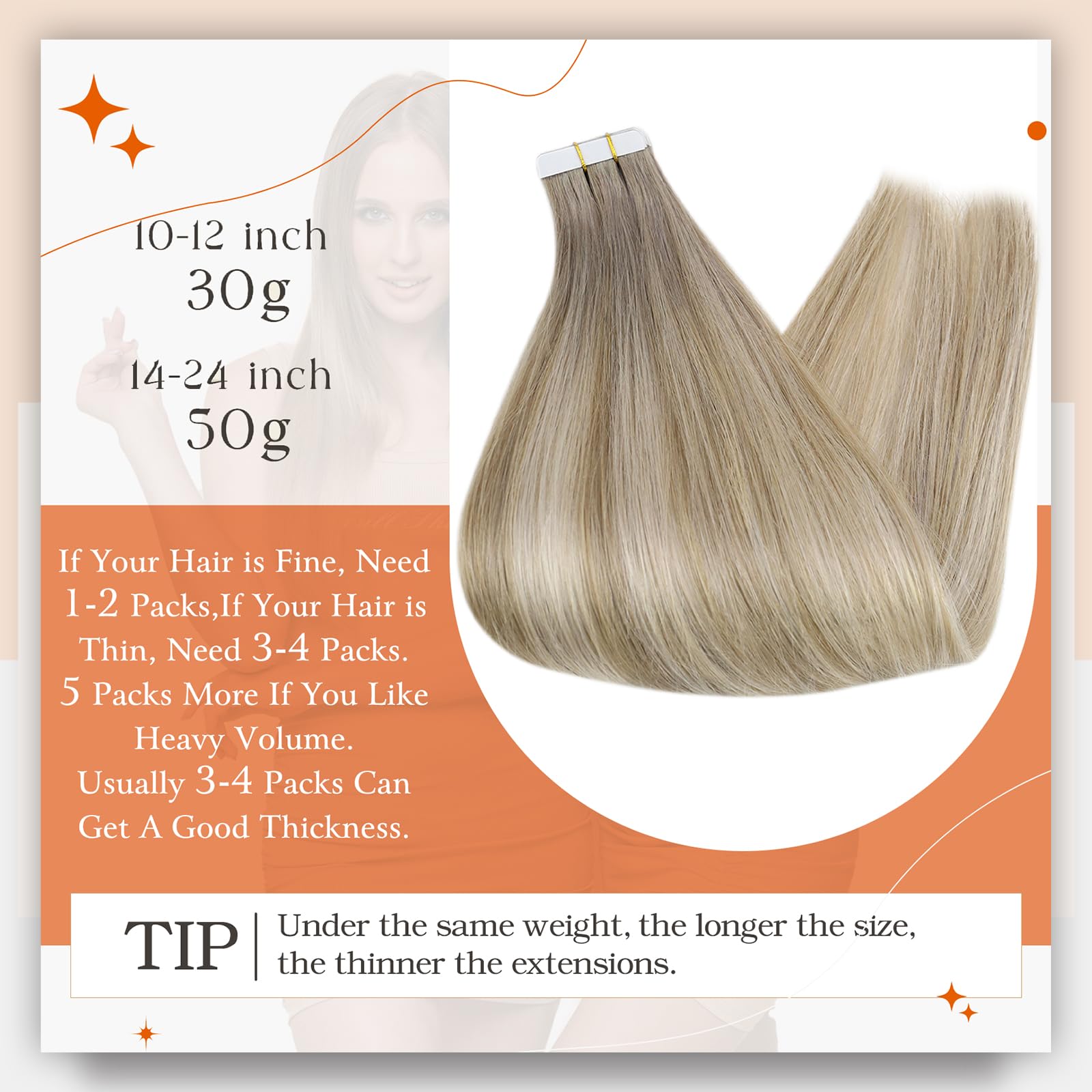 Foto 4 pulgar | Extensiones De Cabello Humano Real Con Cinta Adhesiva, Brillo Total, 18 Cm - Venta Internacional.