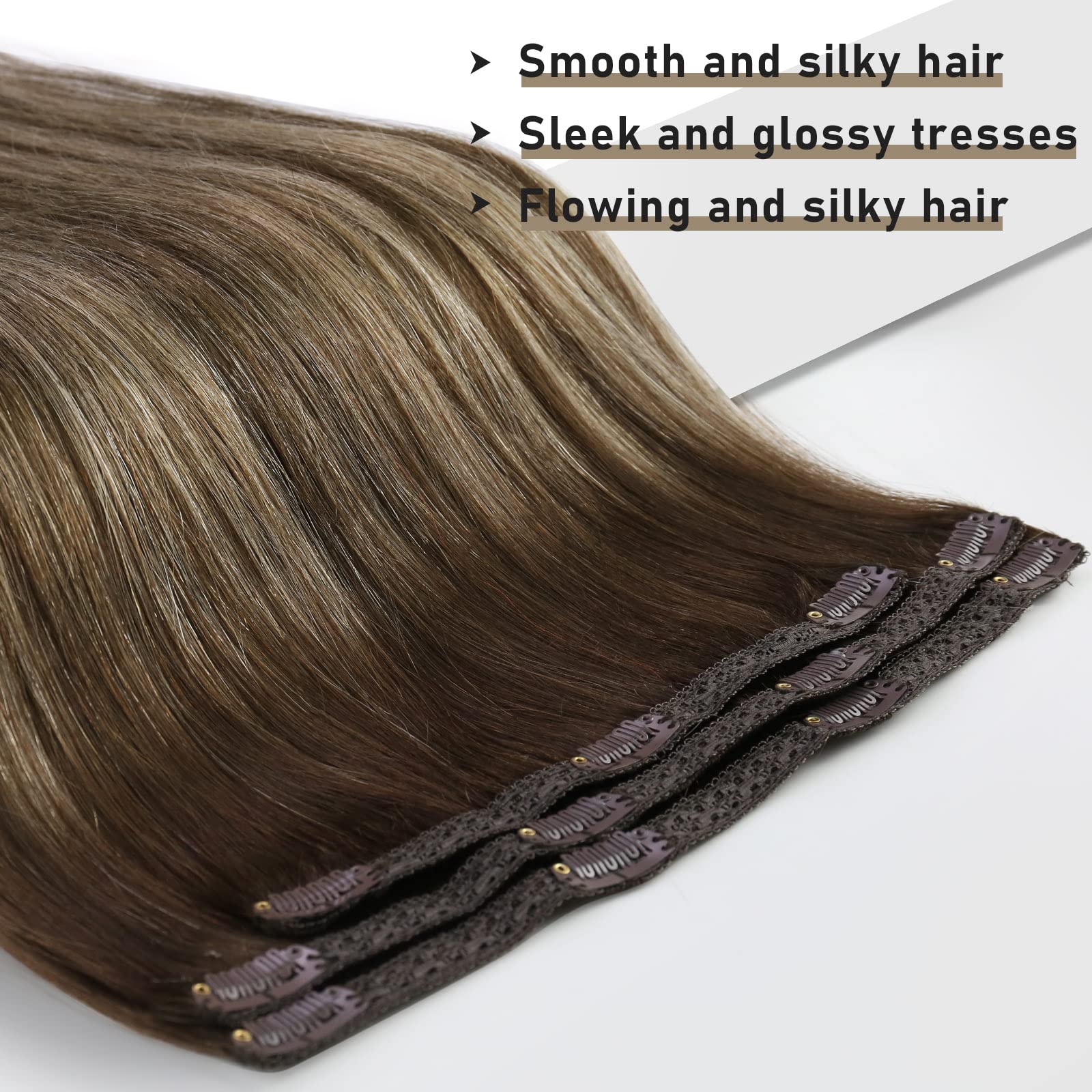 Foto 3 pulgar | Extensiones Con Forma De Pinza, Cabello Humano Liso Y Soleado - Venta Internacional.