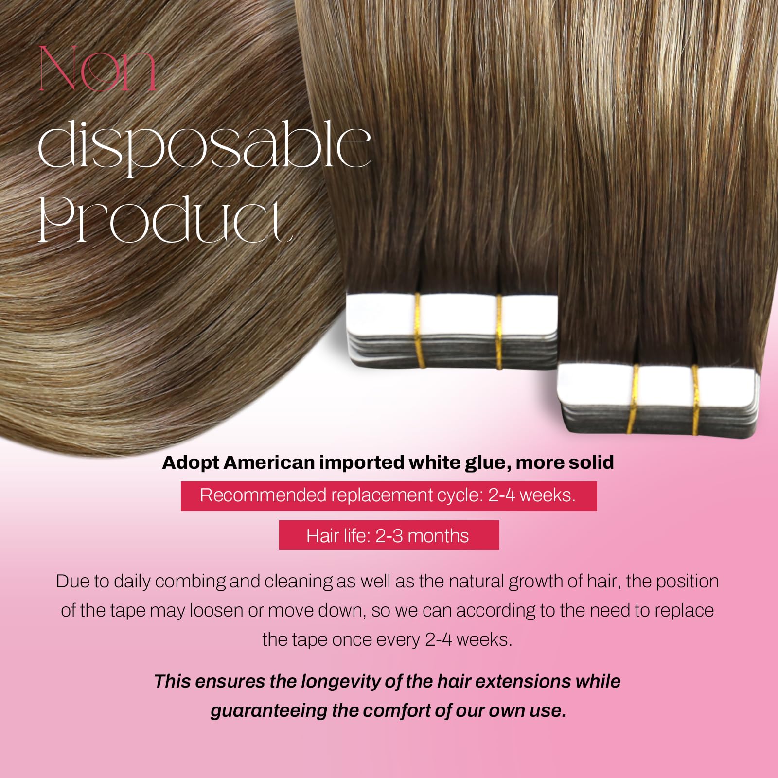 Foto 4 pulgar | Extensiones De Cabello Moresoo Tape En Balayage Marrón/rubio, 50 G - Venta Internacional.