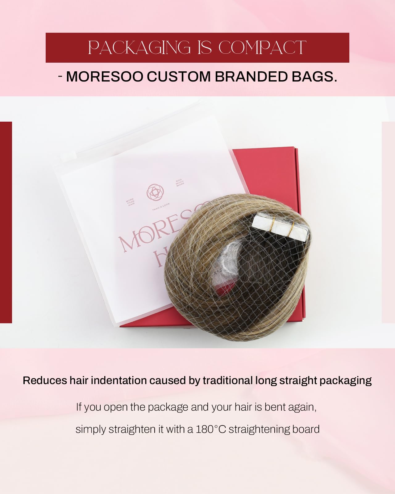 Foto 7 pulgar | Extensiones De Cabello Moresoo Con Cinta Adhesiva, 22 Pulgadas, 50 G, Marrón Degradado - Venta Internacional.