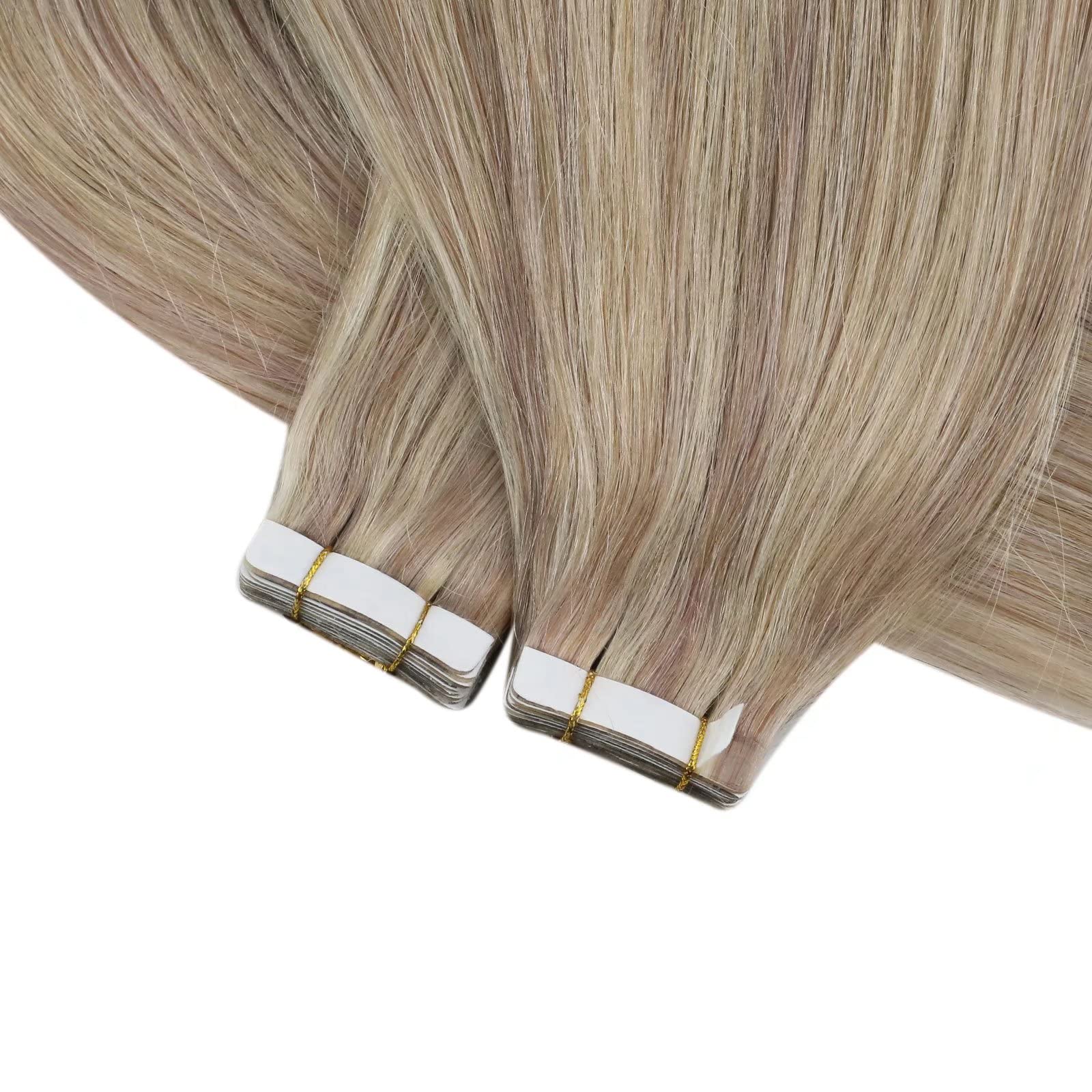 Foto 8 pulgar | Extensiones De Cabello Con Cinta Adhesiva, Cabello Humano Rubio Ceniza - Venta Internacional.