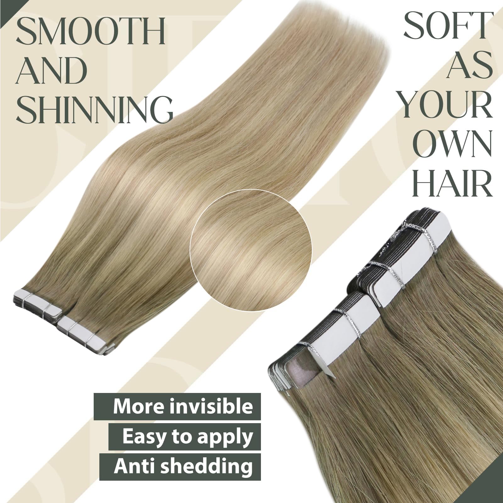Foto 3 pulgar | Extensiones De Cabello Con Cinta Adhesiva Sunny Hair Straight Human Hair - Venta Internacional.