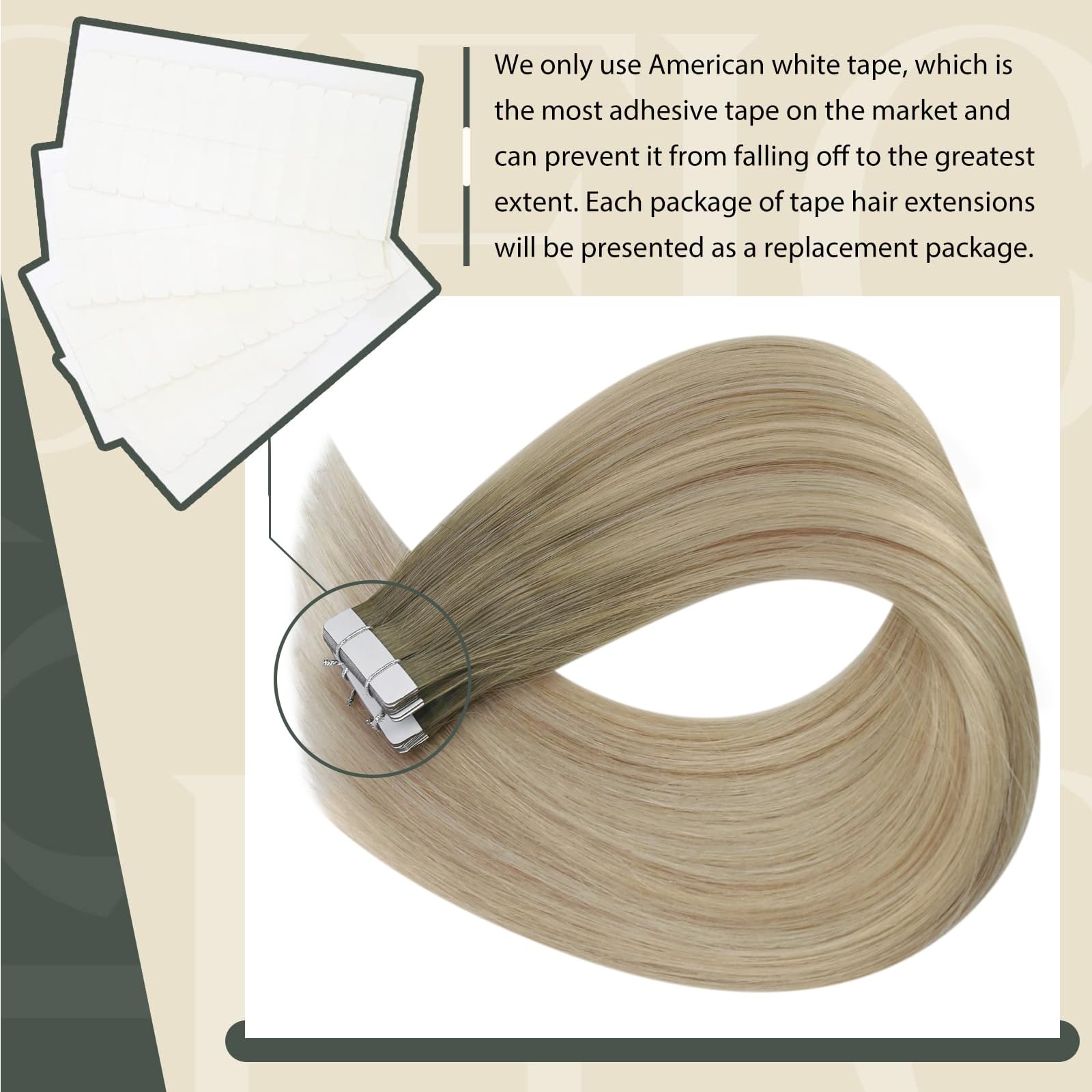 Foto 4 pulgar | Extensiones De Cabello Con Cinta Adhesiva Sunny Hair Straight Human Hair - Venta Internacional.