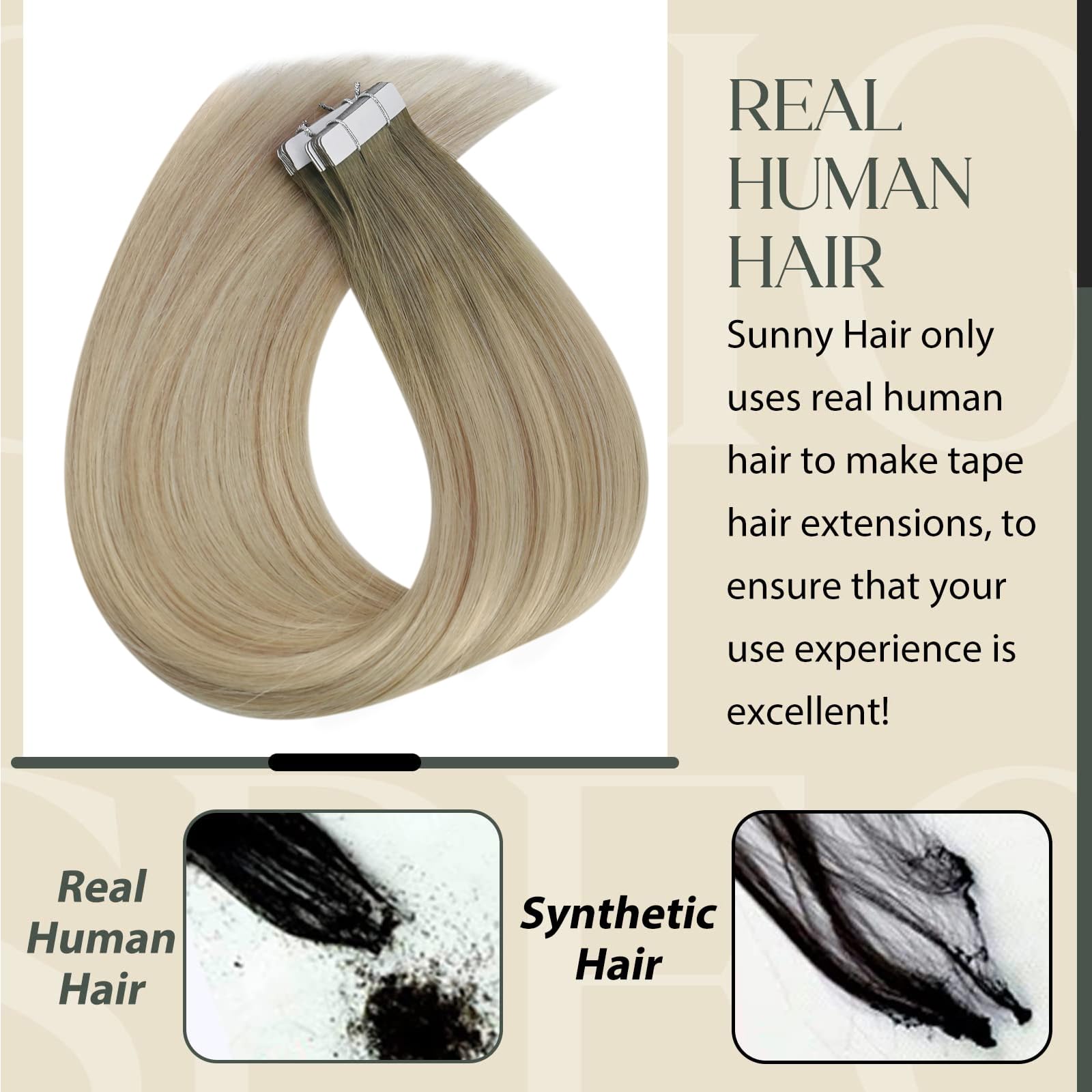 Foto 5 pulgar | Extensiones De Cabello Con Cinta Adhesiva Sunny Hair Straight Human Hair - Venta Internacional.