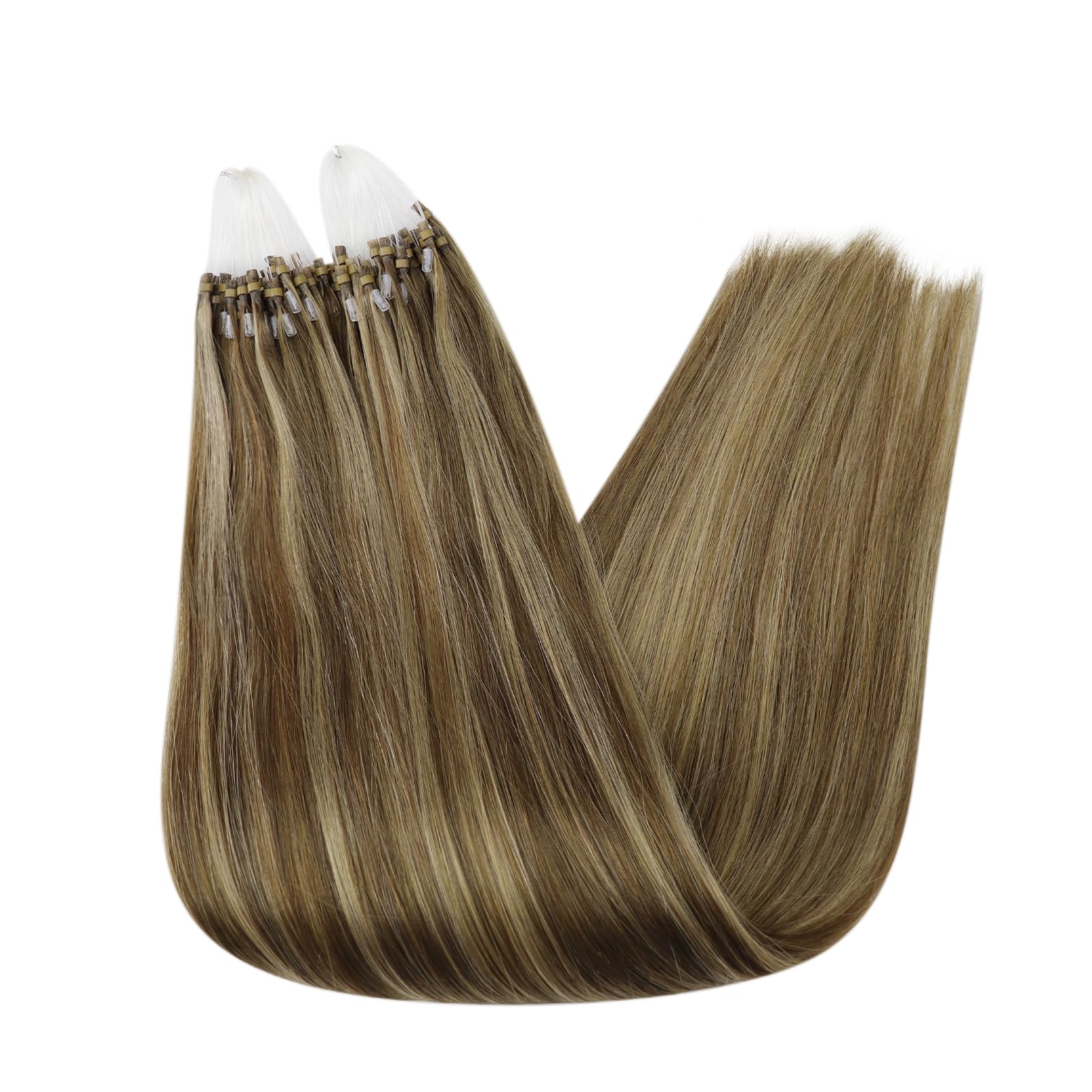 Foto 8 pulgar | Extensiones De Cabello Full Shine Micro Link, 50 G, 50 Cm, Color 4/27 - Venta Internacional.
