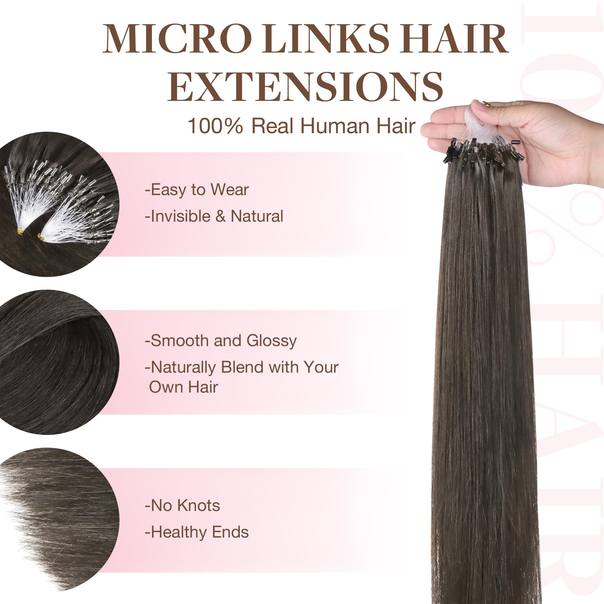 Foto 3 pulgar | Extensiones De Cabello Goo Goo Micro Link Tip 20 Pulgadas 50 G 50s 1c - Venta Internacional.