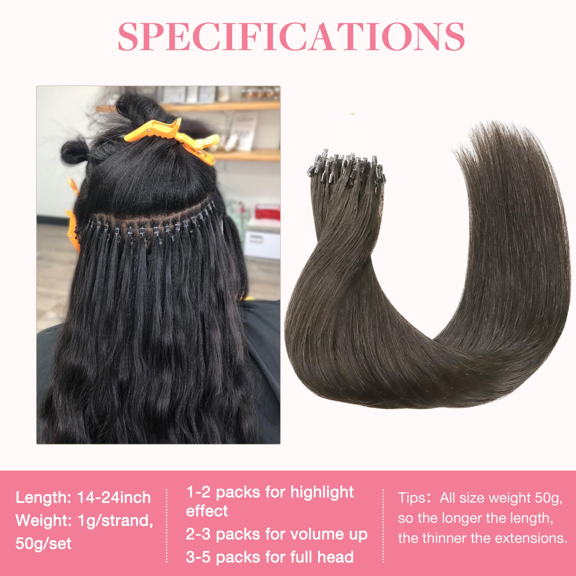Foto 4 pulgar | Extensiones De Cabello Goo Goo Micro Link Tip 20 Pulgadas 50 G 50s 1c - Venta Internacional.