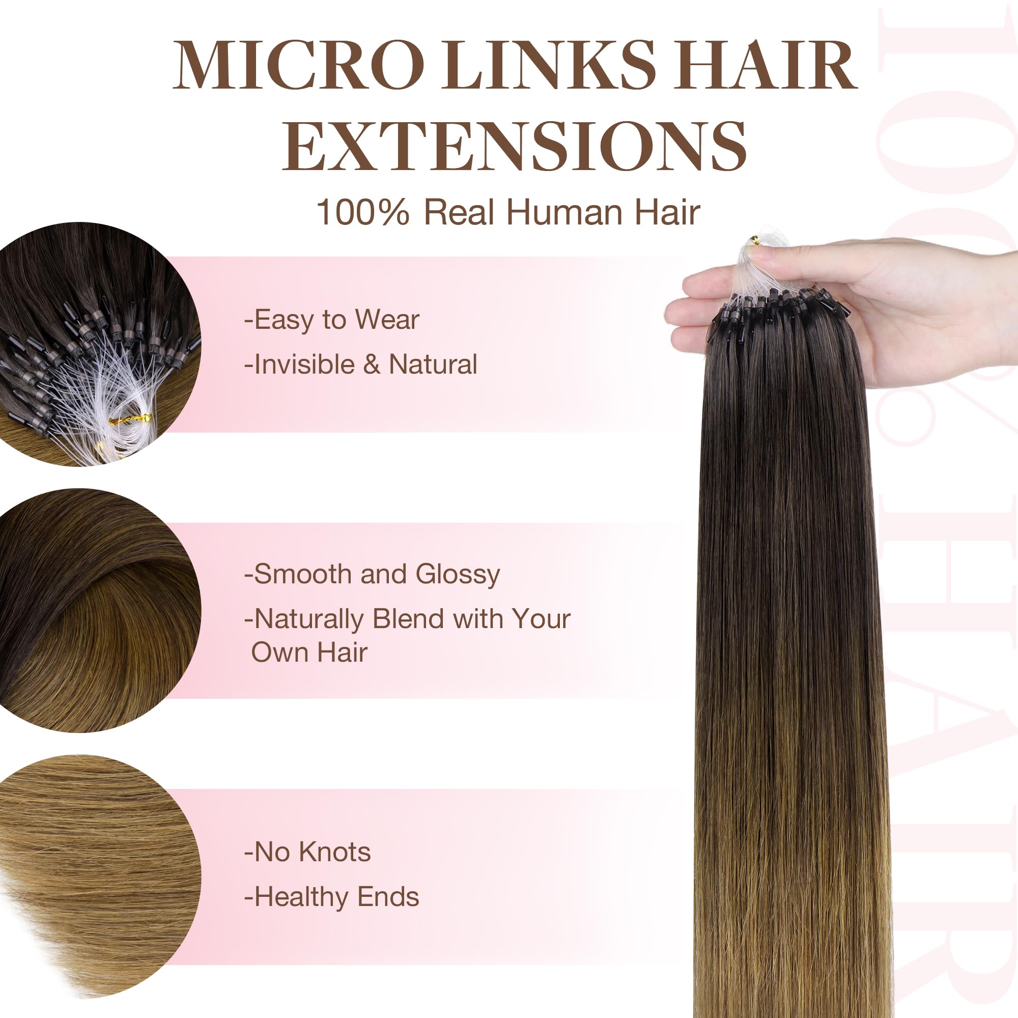 Foto 3 pulgar | Extensiones De Cabello Goo Goo Micro Link Tip 14 Pulgadas 50 G 50s - Venta Internacional.