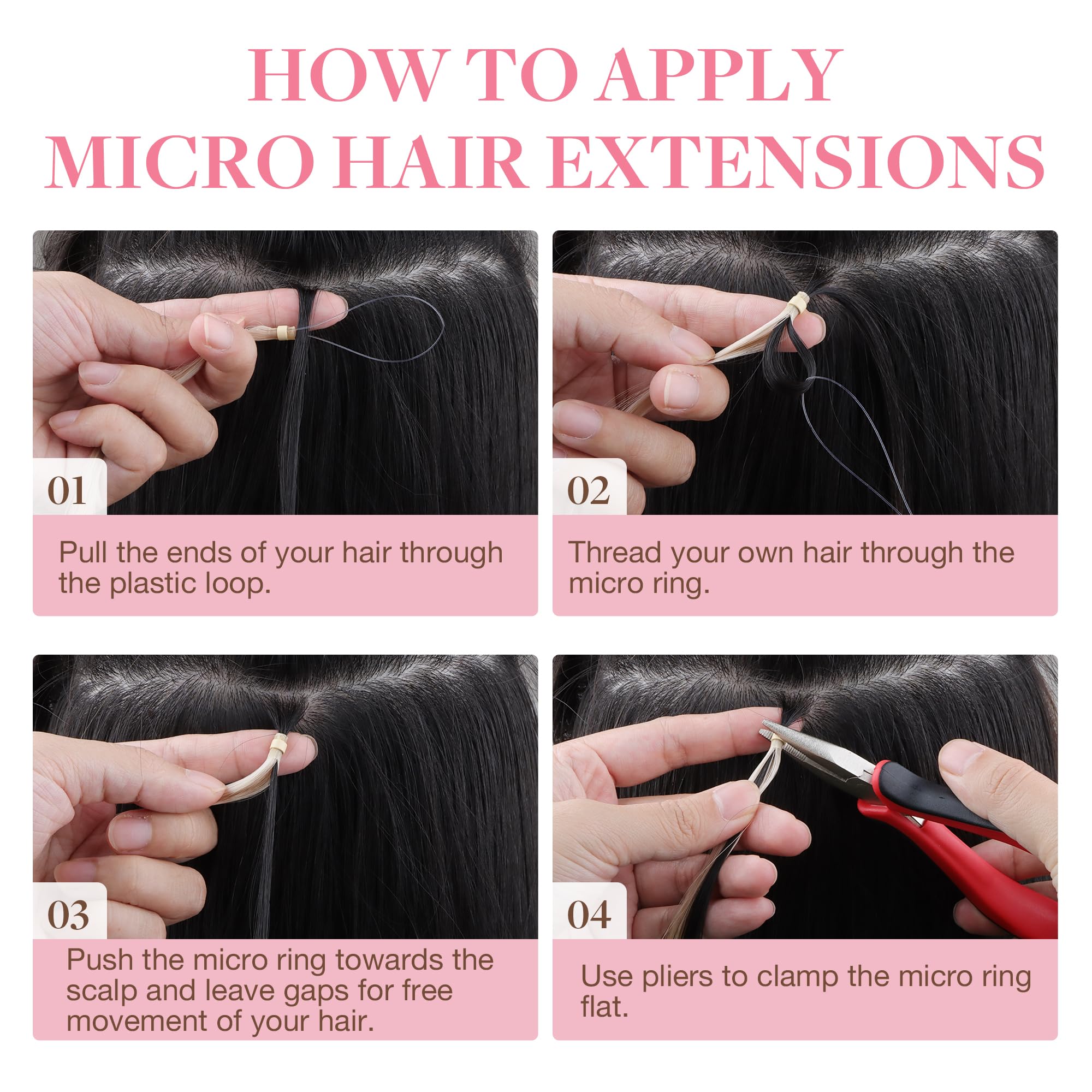 Foto 6 pulgar | Extensiones De Cabello Goo Goo Micro Link Tip 14 Pulgadas 50 G 50s - Venta Internacional.