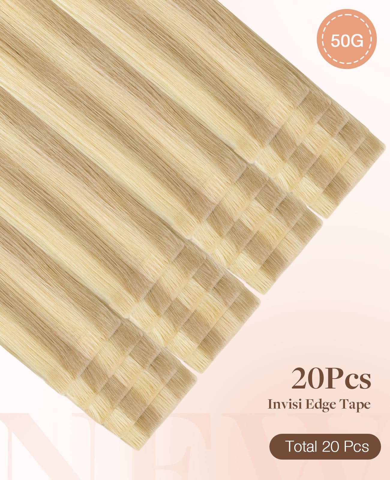 Foto 3 pulgar | Extensiones De Cabello Goo Goo Invisi Edge Tape 18d/22f 40 Cm 50 G - Venta Internacional.