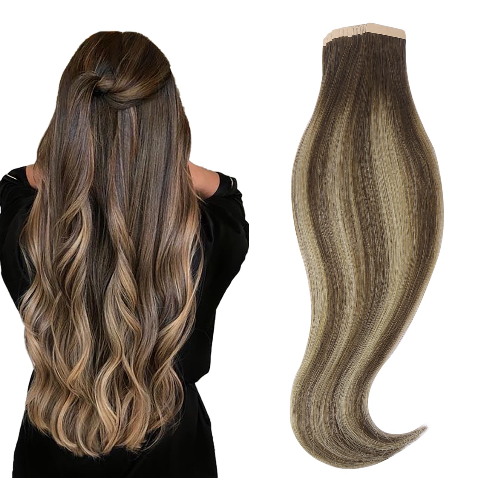 Foto 2 pulgar | Extensiones De Pelo Con Cinta Adhesiva Hotbanana, 50 G, 20 Unidades, 55 Cm, Color Chocolate - Venta Internacional.