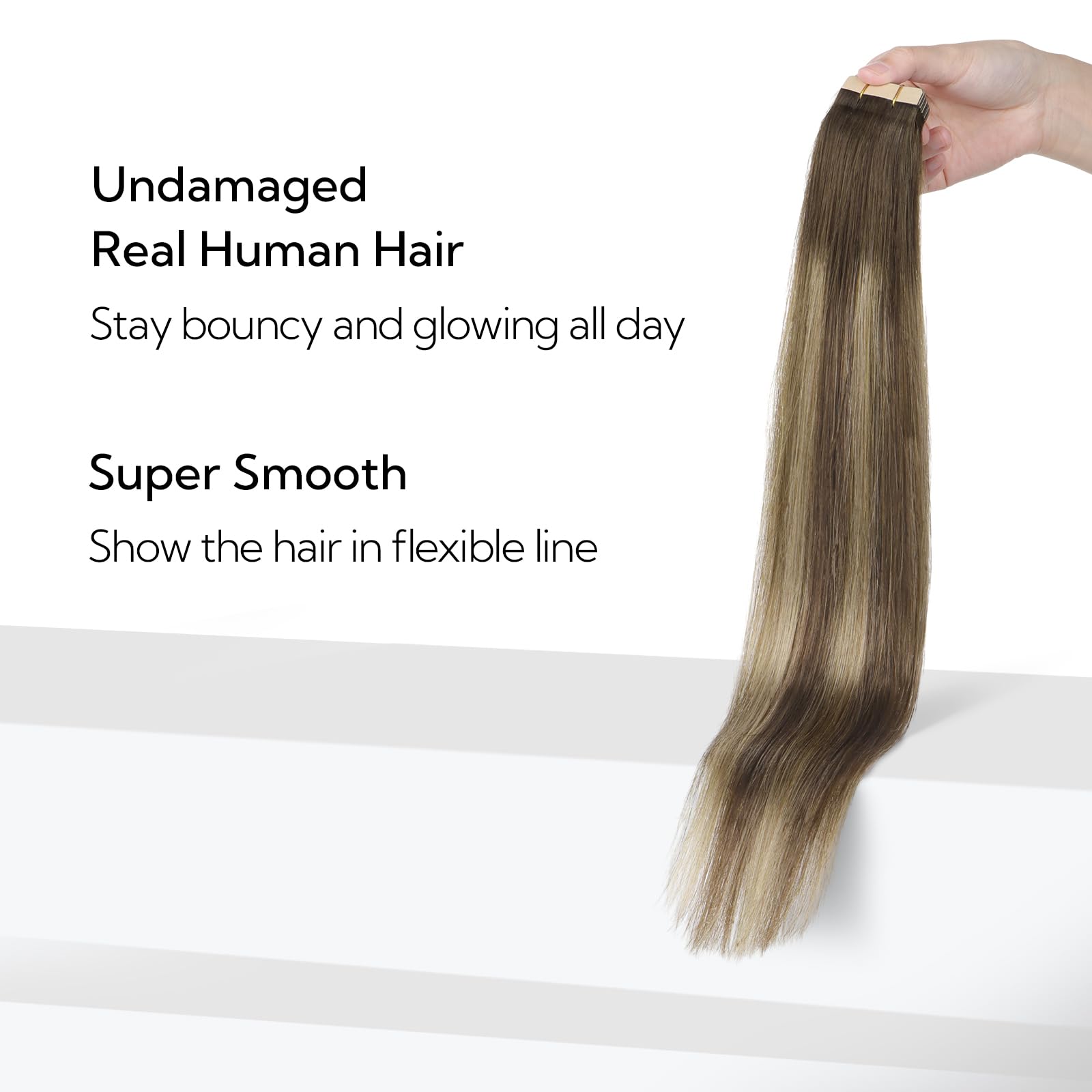 Foto 5 pulgar | Extensiones De Pelo Con Cinta Adhesiva Hotbanana, 50 G, 20 Unidades, 55 Cm, Color Chocolate - Venta Internacional.