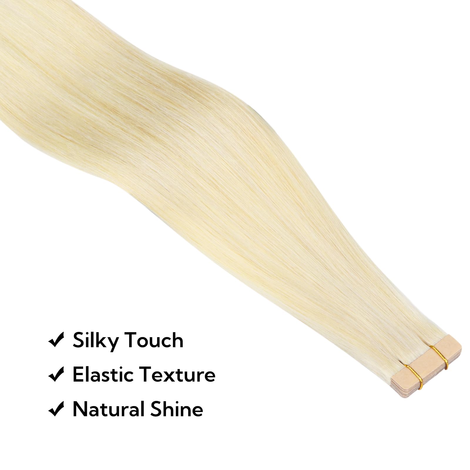 Foto 4 pulgar | Extensiones De Pelo Con Cinta Adhesiva Hotbanana, 26 Cm, 10 Unidades, 30 G, Platino - Venta Internacional.