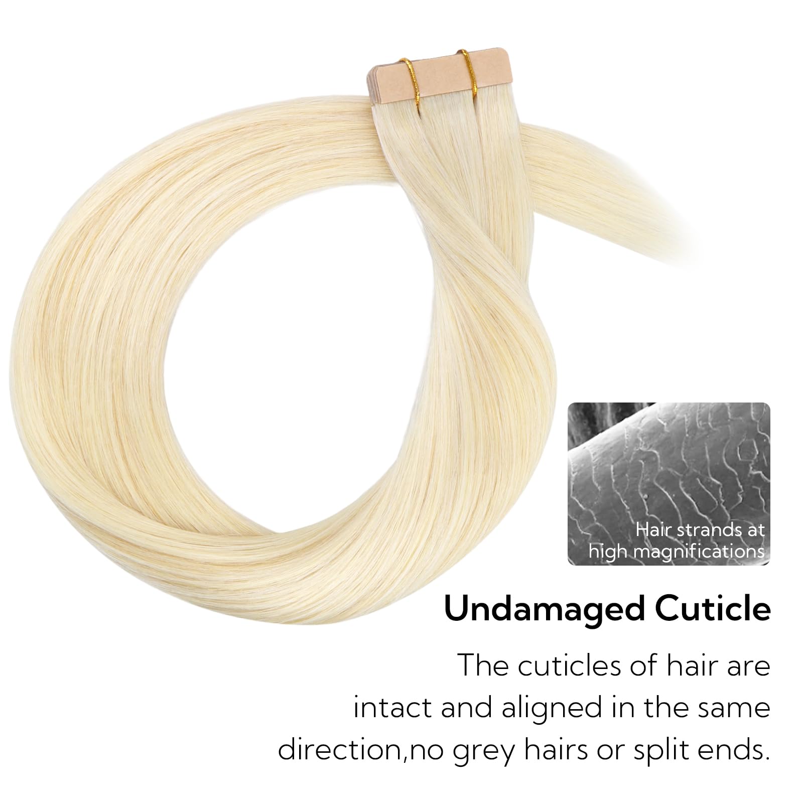 Foto 7 pulgar | Extensiones De Pelo Con Cinta Adhesiva Hotbanana, 26 Cm, 10 Unidades, 30 G, Platino - Venta Internacional.