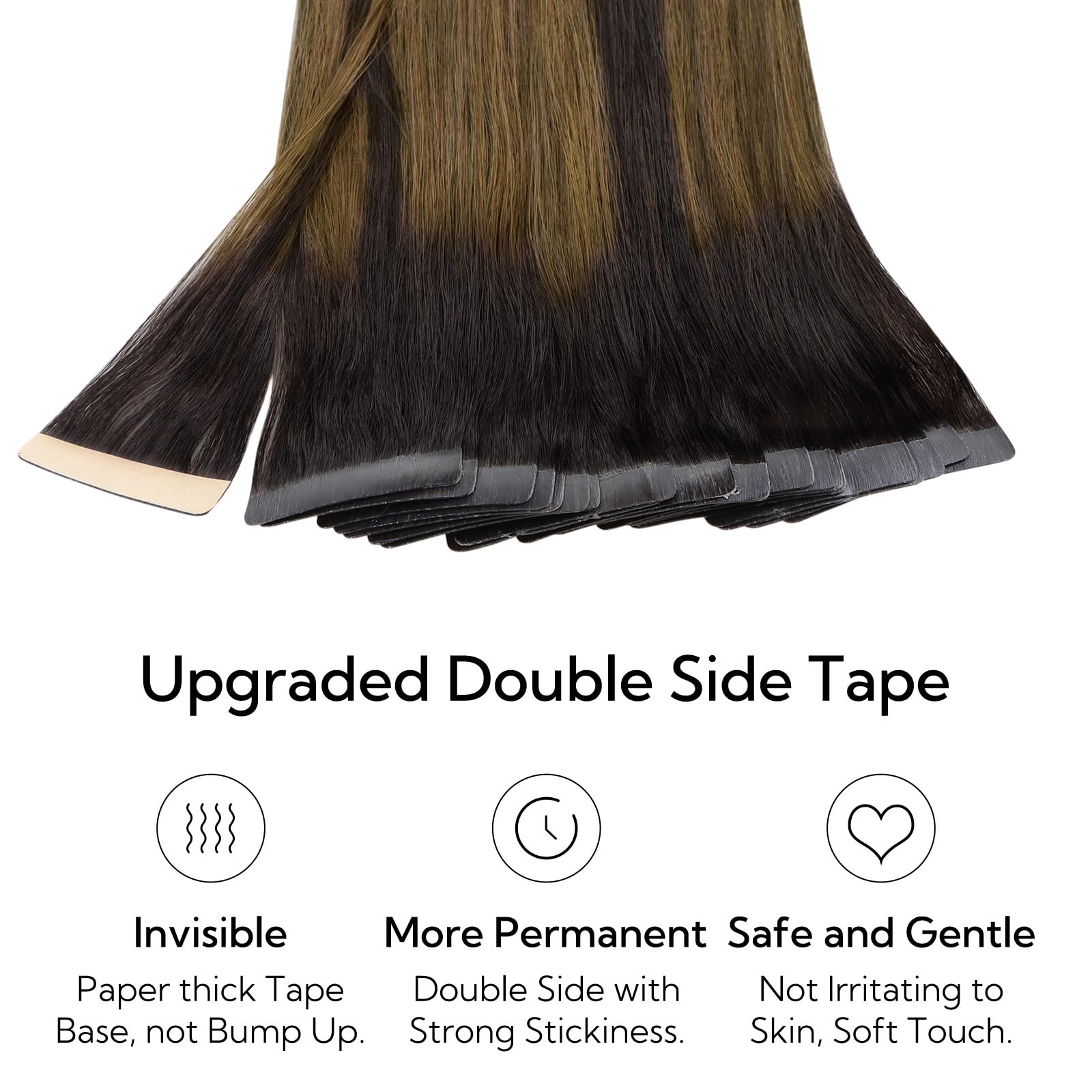 Foto 4 pulgar | Extensiones De Cabello Humano Remy Con Cinta Adhesiva Hotbanana, 60 Cm, 20 Unidades, 50 G - Venta Internacional.