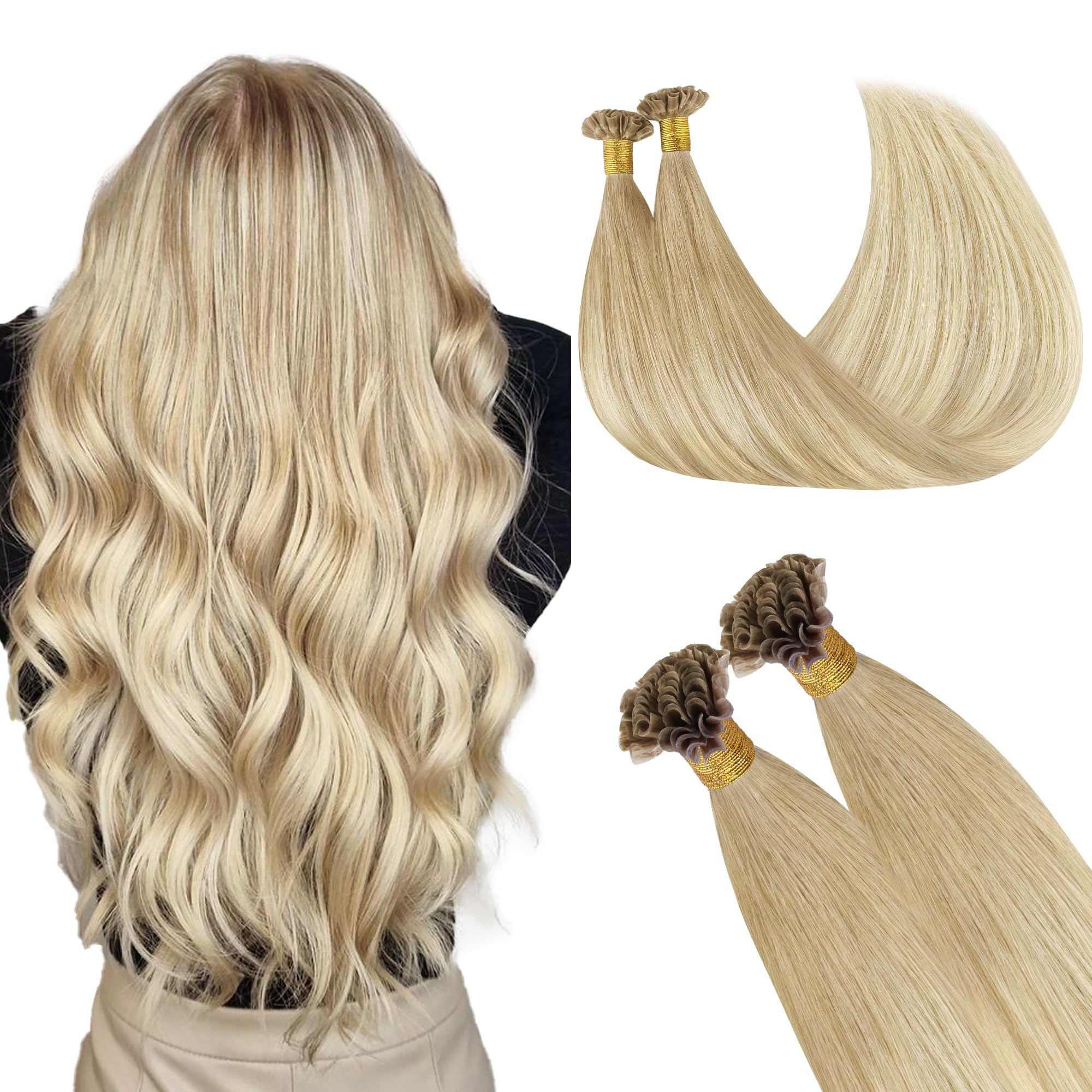 Foto 2 pulgar | Extensiones De Cabello Goo Goo U Tip, 18 Pulgadas, 50 G, 50 Cm, Rubio Natural - Venta Internacional.