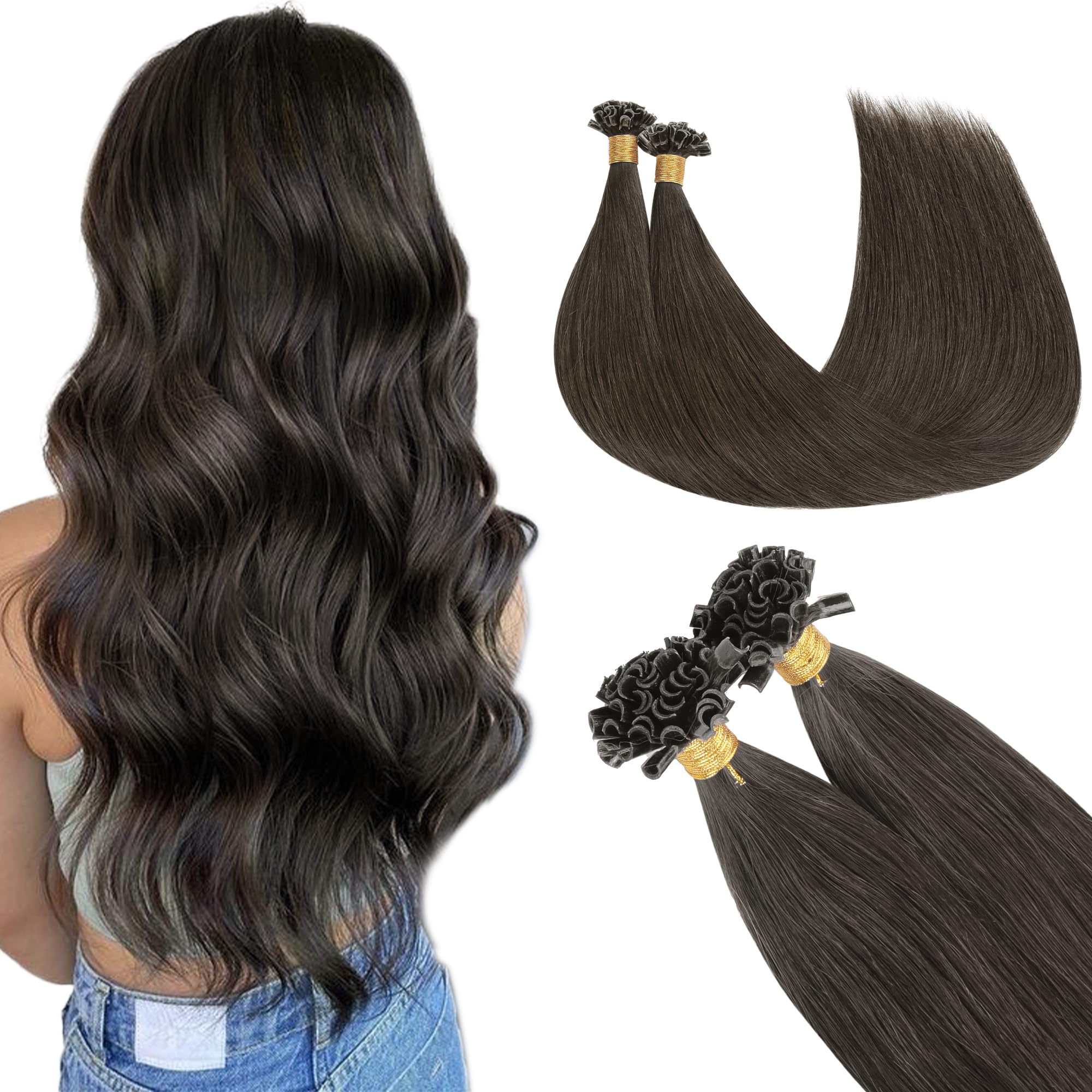 Foto 1 | Extensiones De Cabello Goo Goo U Tip, 24 Pulgadas, 50 G, 50 Cm, Marrón Moca - Venta Internacional.