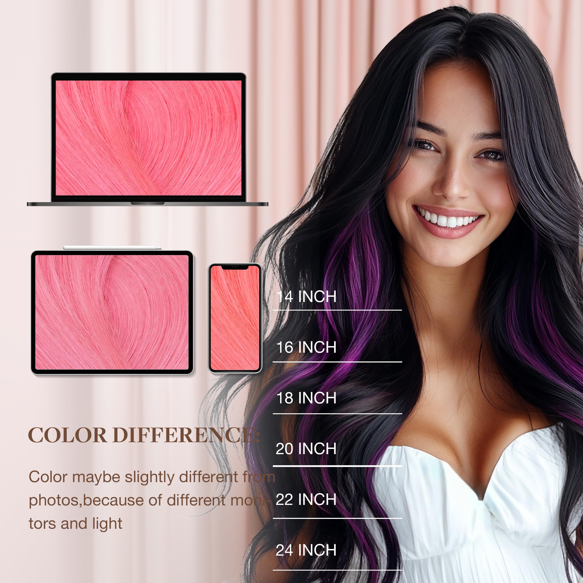 Foto 8 pulgar | Extensiones De Cabello Goo Goo Colored I Tip 20 Cm 50 G 50s Rosa Claro - Venta Internacional.