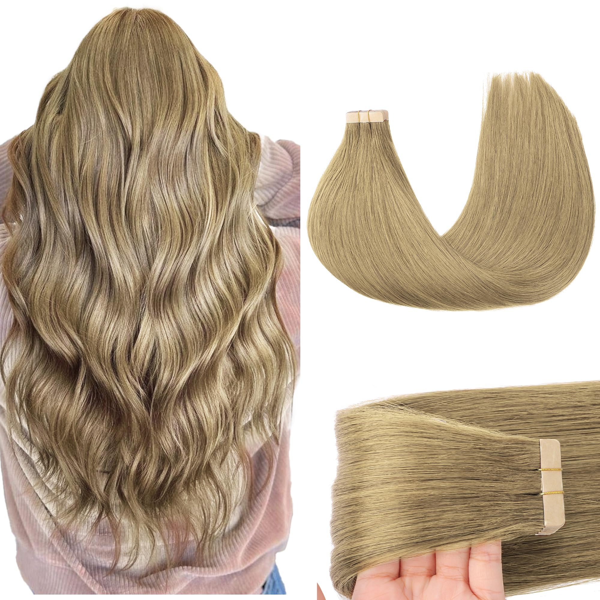 Foto 2 pulgar | Extensiones De Cabello Con Cinta Adhesiva Goo Goo Human Hair 20 Pulgadas, 50 G, 20 Unidades - Venta Internacional.