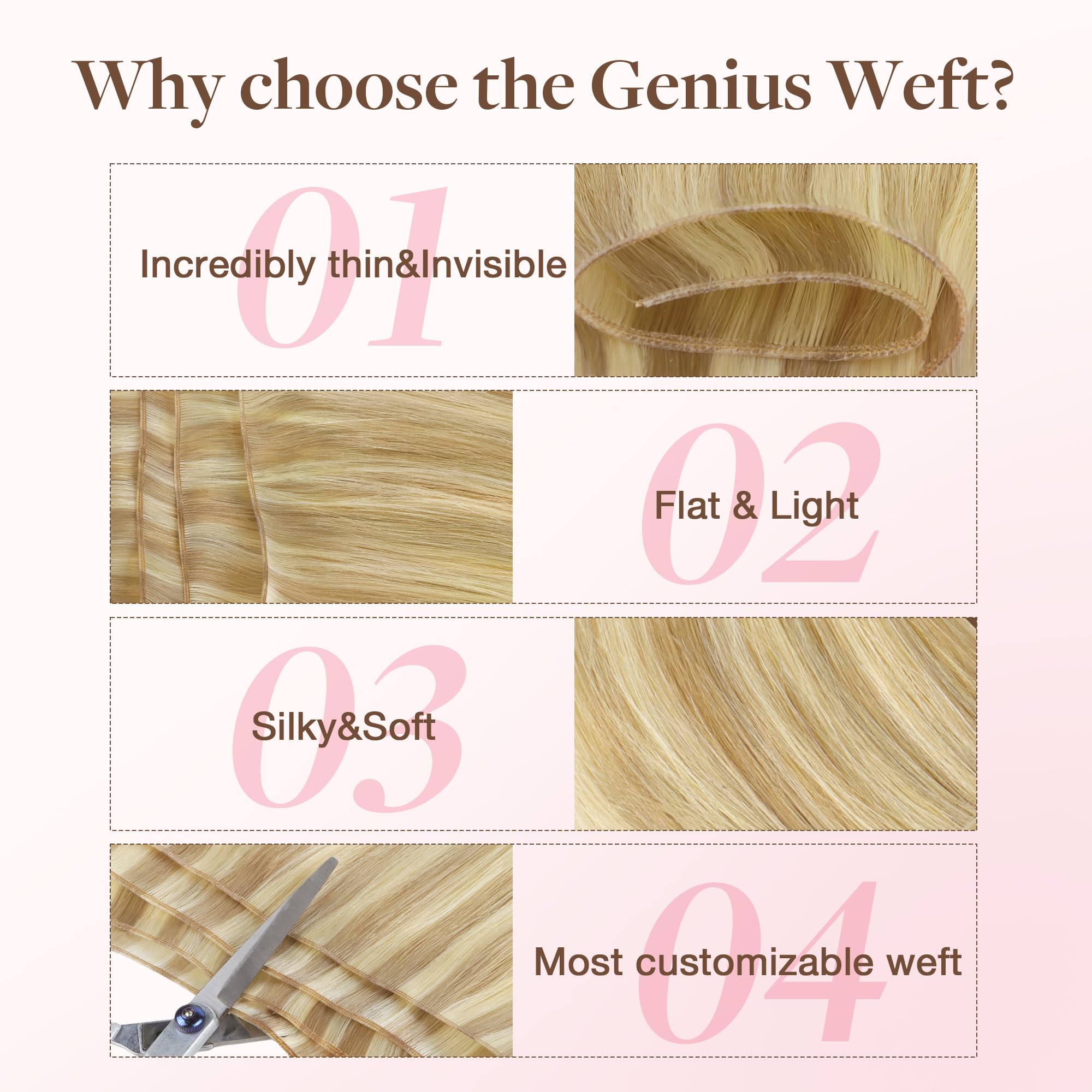 Foto 7 pulgar | Extensiones De Cabello Goo Goo Genius Weft Human Hair 18'' 50g - Venta Internacional.