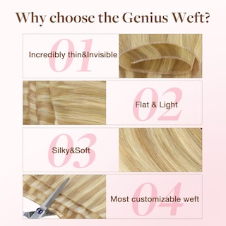 Foto 6 | Extensiones De Cabello Goo Goo Genius Weft Human Hair 18'' 50g - Venta Internacional.
