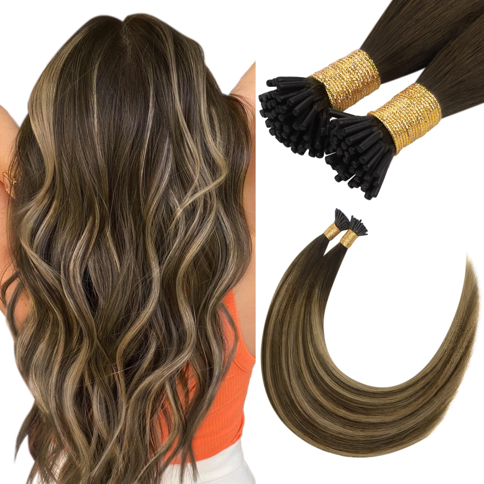 Foto 1 | Extensiones De Cabello Hotbanana I Tip Human Hair 14 Cm 50 G Choco - Venta Internacional.