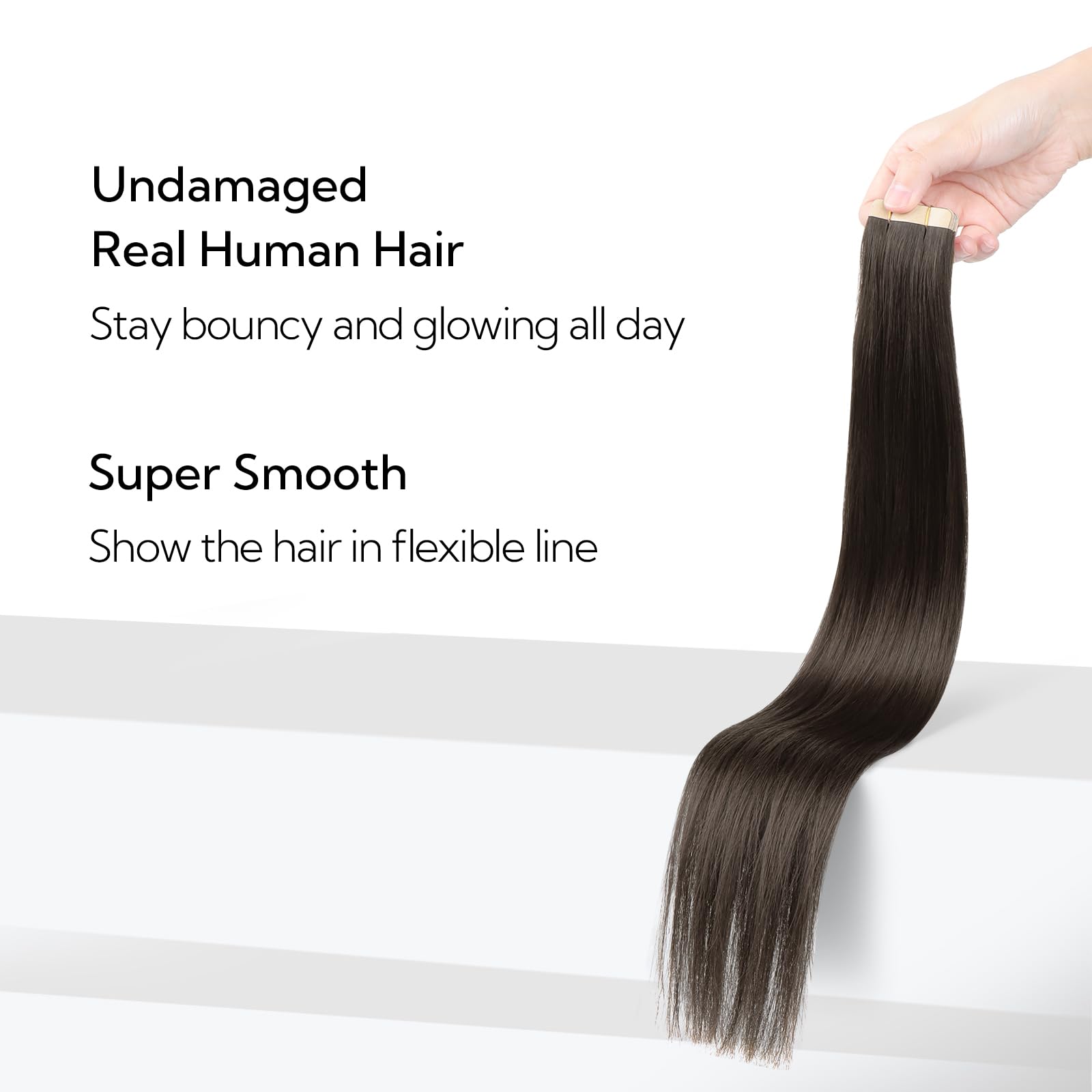 Foto 5 pulgar | Extensiones De Pelo Con Cinta Adhesiva Hotbanana, 50 G, 20 Cm, Color Marrón Oscuro Remy - Venta Internacional.