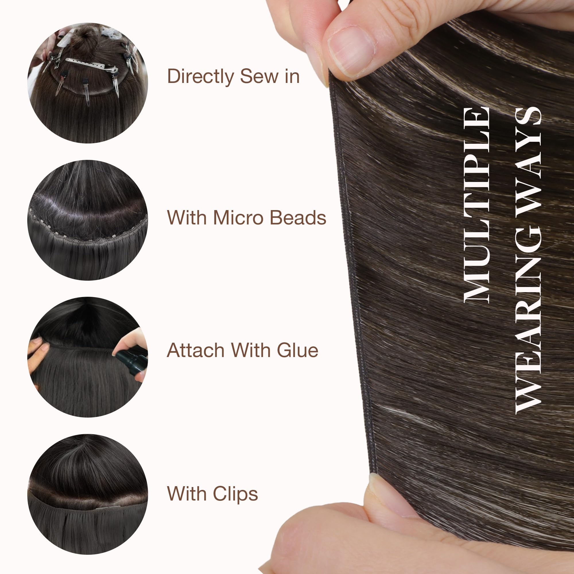 Foto 5 pulgar | Extensiones De Cabello Goo Goo Genius Weft Human Hair 14 Cm 40 G - Venta Internacional.