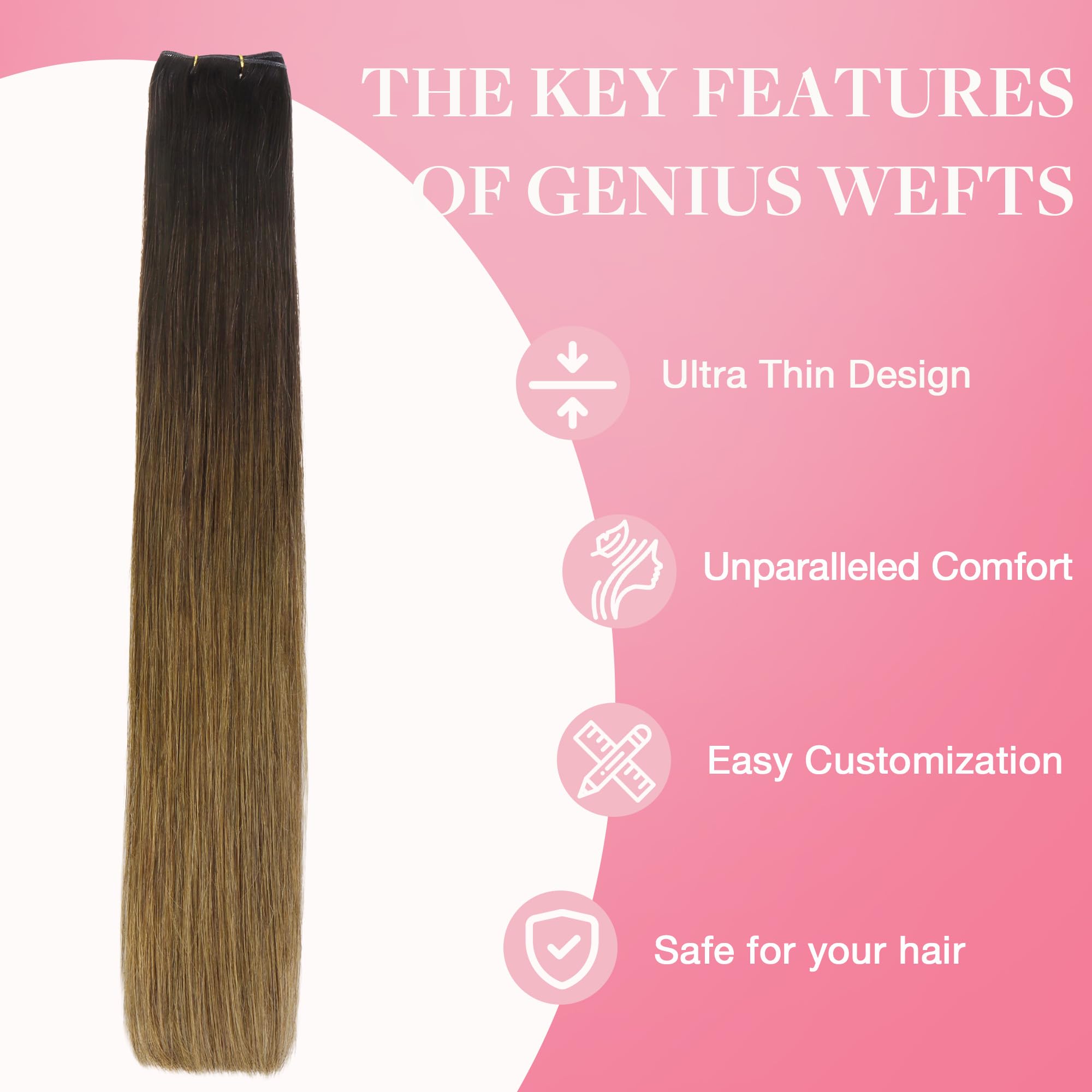 Foto 6 pulgar | Extensiones De Cabello Goo Goo Genius Weft Human Hair 14 Cm 40 G - Venta Internacional.