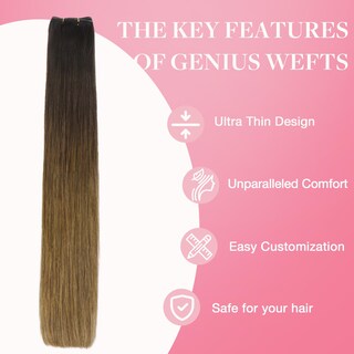 Foto 5 | Extensiones De Cabello Goo Goo Genius Weft Human Hair 14 Cm 40 G - Venta Internacional.