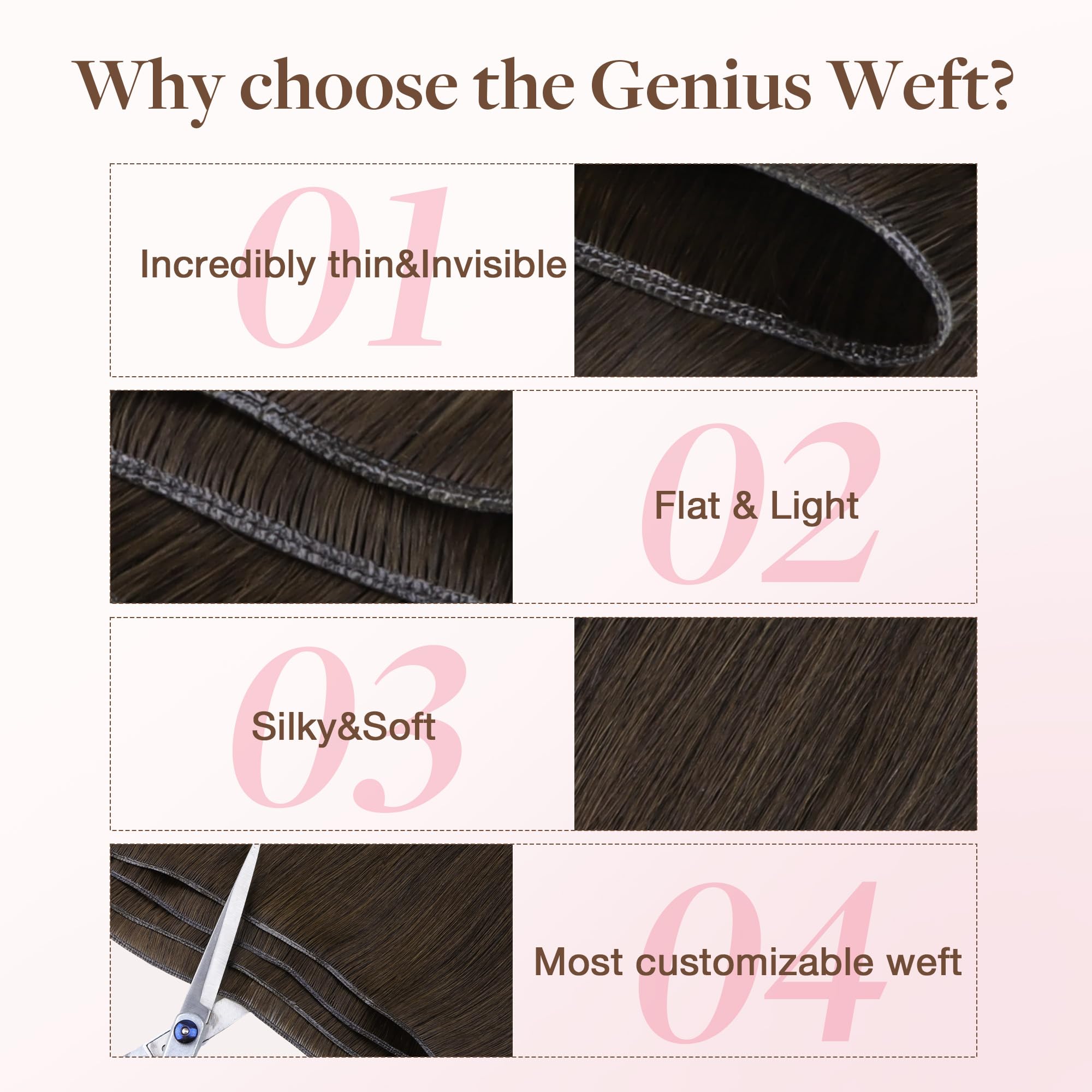Foto 7 pulgar | Extensiones De Cabello Goo Goo Genius Weft Human Hair 14 Cm 40 G - Venta Internacional.