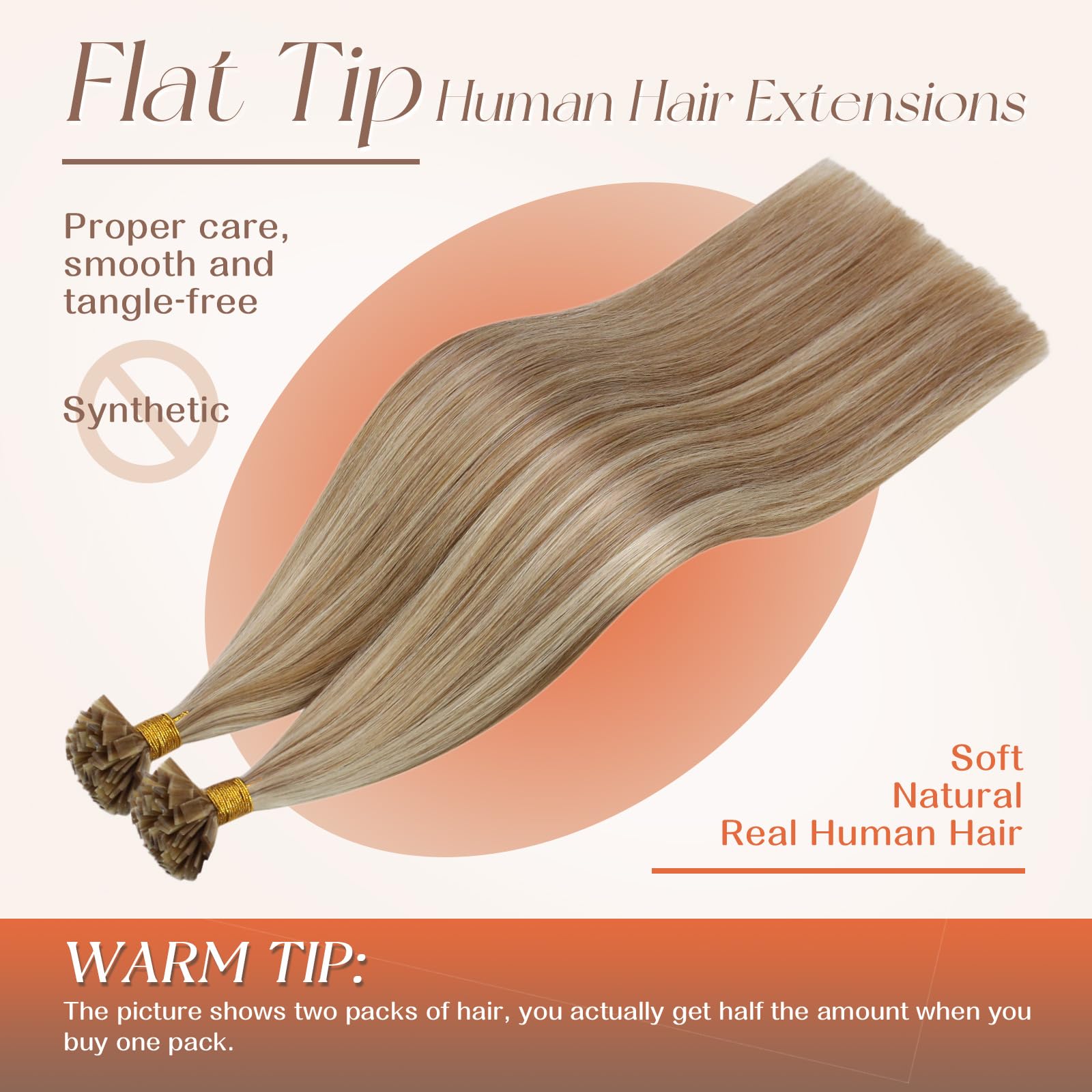 Foto 4 pulgar | Extensiones De Cabello Sunny Hair, Cabello Humano De Punta Plana, 16 Pulgadas, 50 G - Venta Internacional.