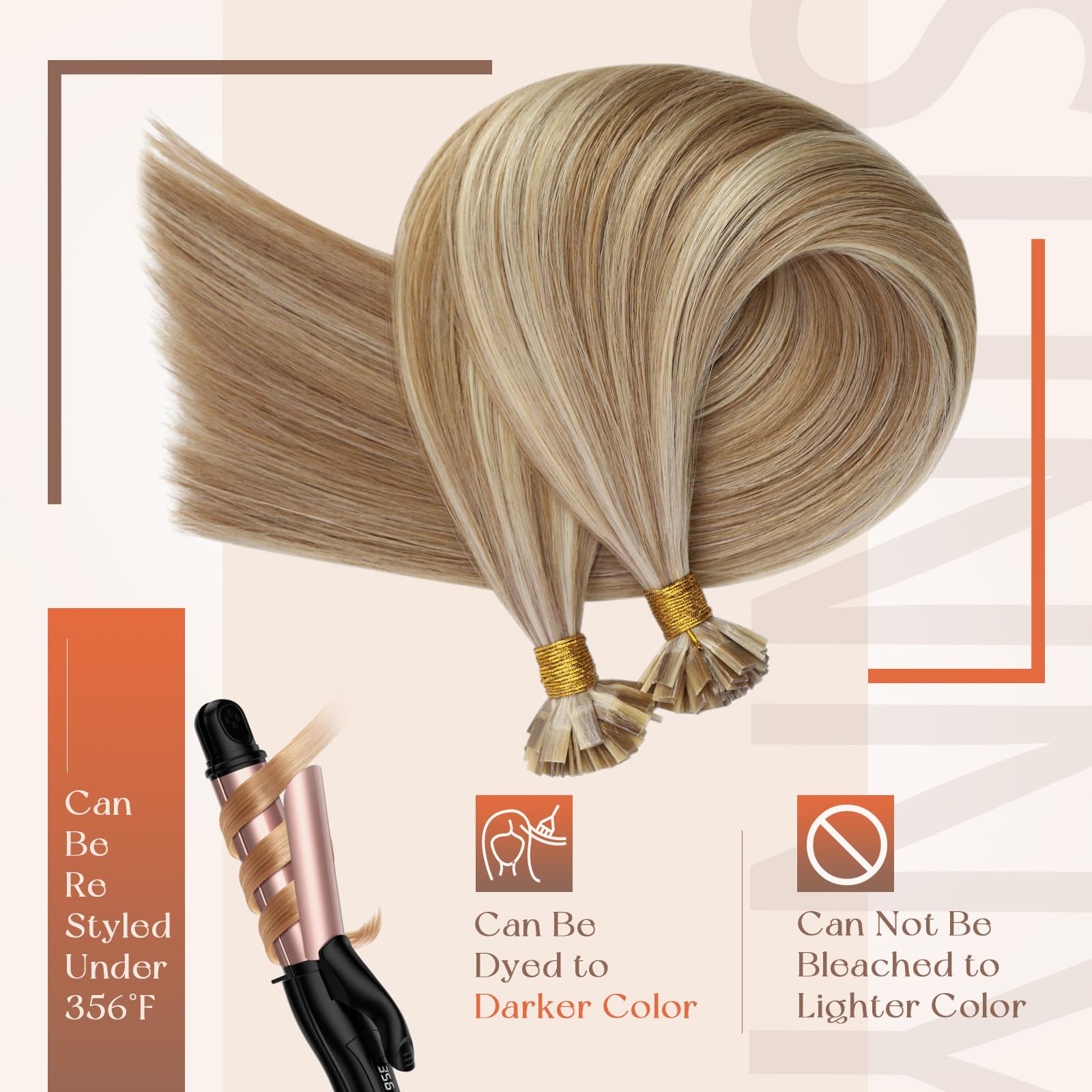 Foto 6 pulgar | Extensiones De Cabello Sunny Hair, Cabello Humano De Punta Plana, 16 Pulgadas, 50 G - Venta Internacional.