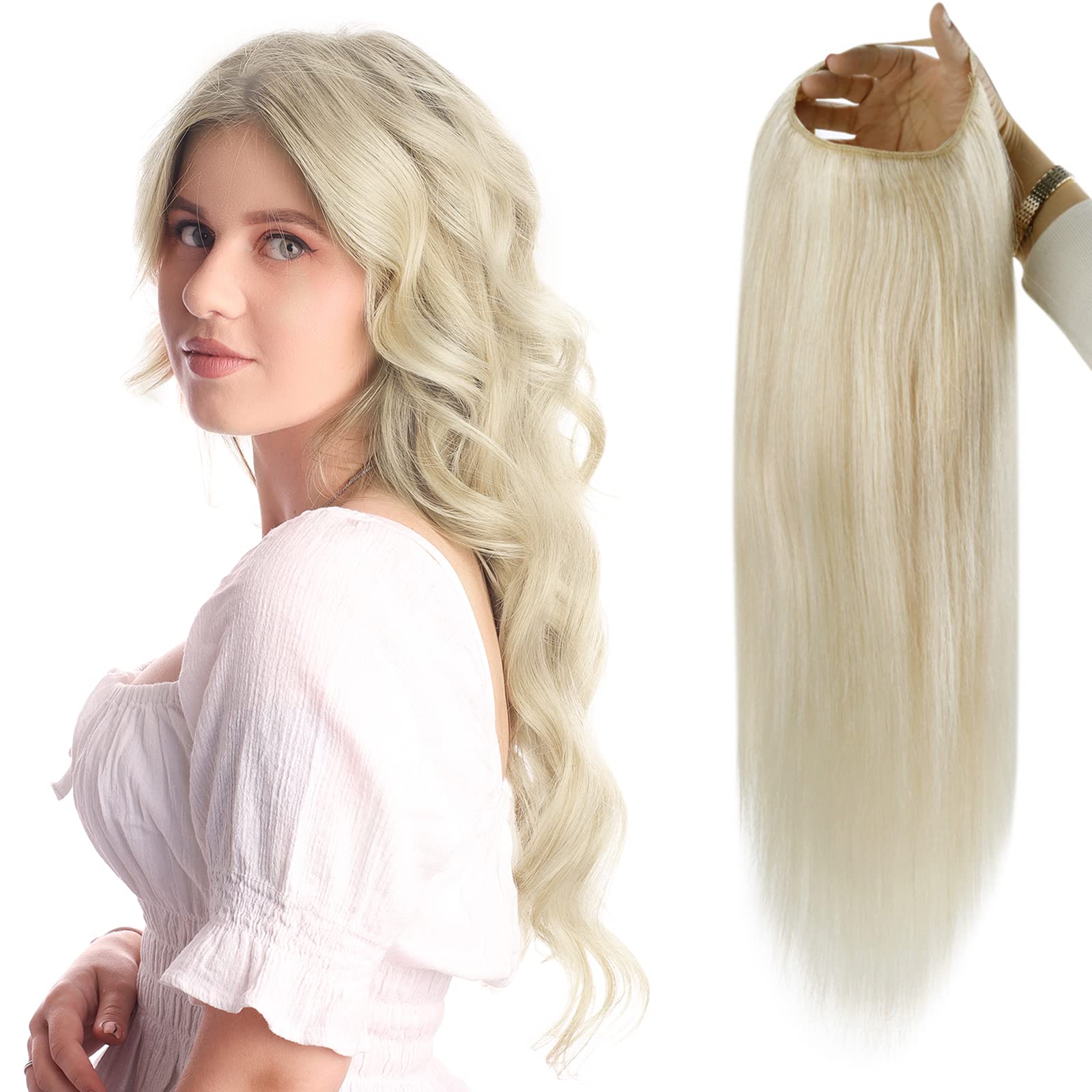 Foto 1 | Peluca De Cabello Humano En Forma De U, Rubio Brillante, 30 Cm, 100 G - Venta Internacional.