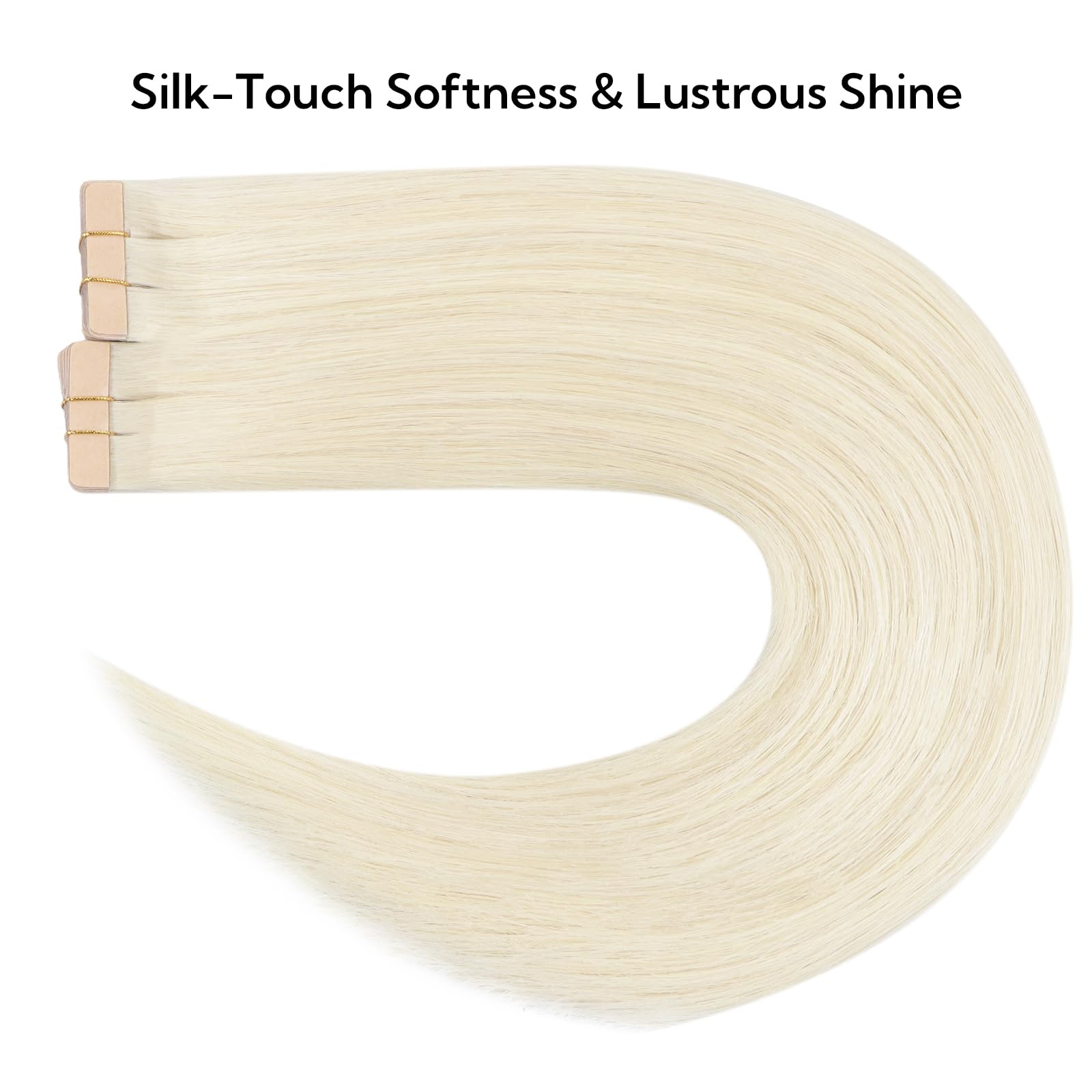 Foto 4 pulgar | Extensiones De Pelo Con Cinta Adhesiva Hotbanana, 35 Cm, 40 Unidades, 100 G, Color Rubio Marfil - Venta Internacional.