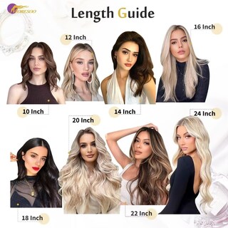 Foto 5 | Extensiones De Pelo Moresoo Con Cinta Adhesiva, 40 Cm, 10 Unidades, 25 G, Platino - Venta Internacional.