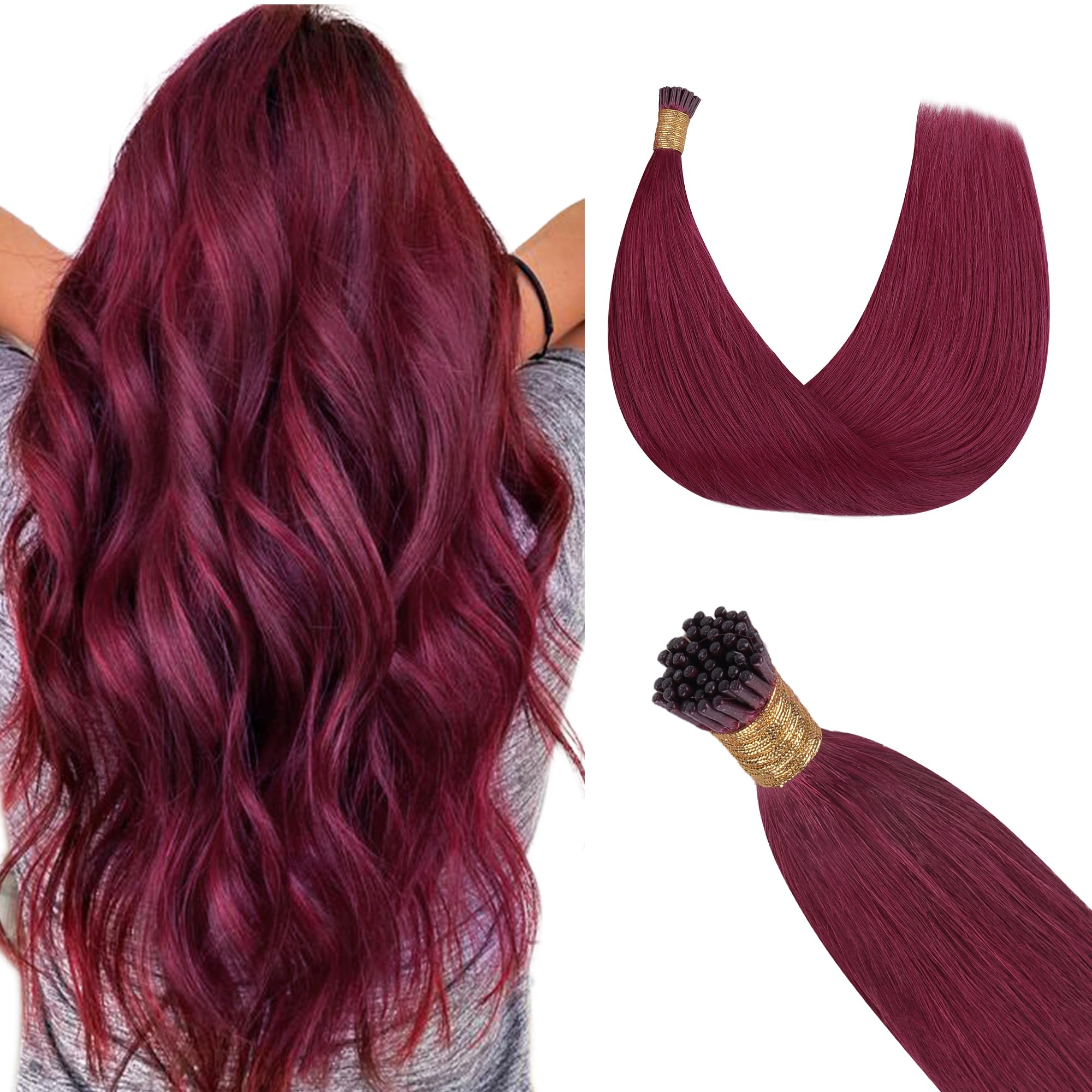 Foto 2 pulgar | Extensiones De Cabello I Tip Goo, Cabello Humano Real, 18 Pulgadas, 50 G - Venta Internacional.