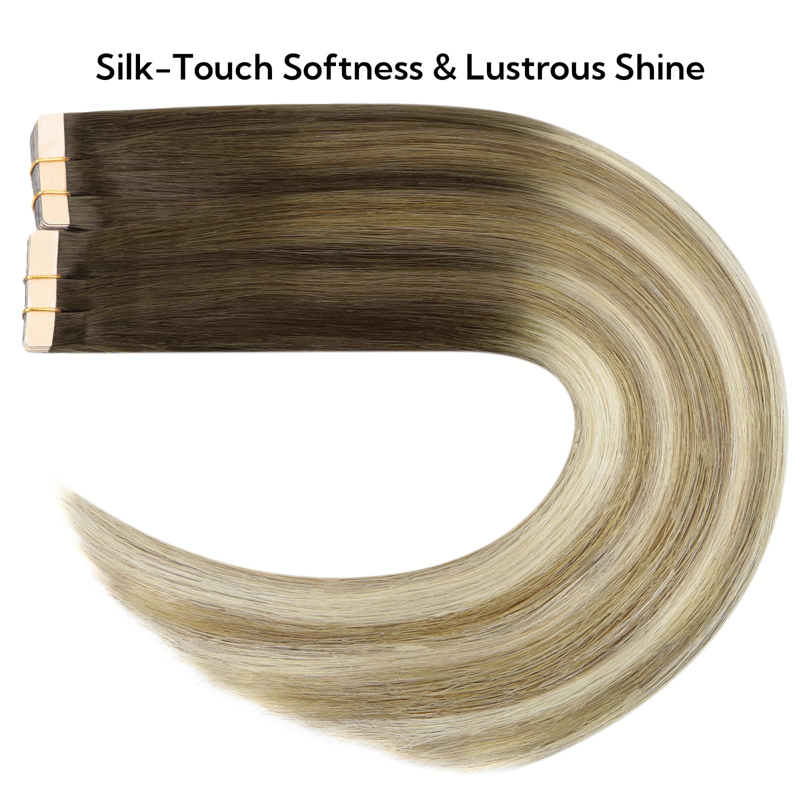 Foto 3 | Extensiones De Cabello Humano Remy Con Cinta Adhesiva Hotbanana, 25 Cm, 40 Unidades, 60 G - Venta Internacional.