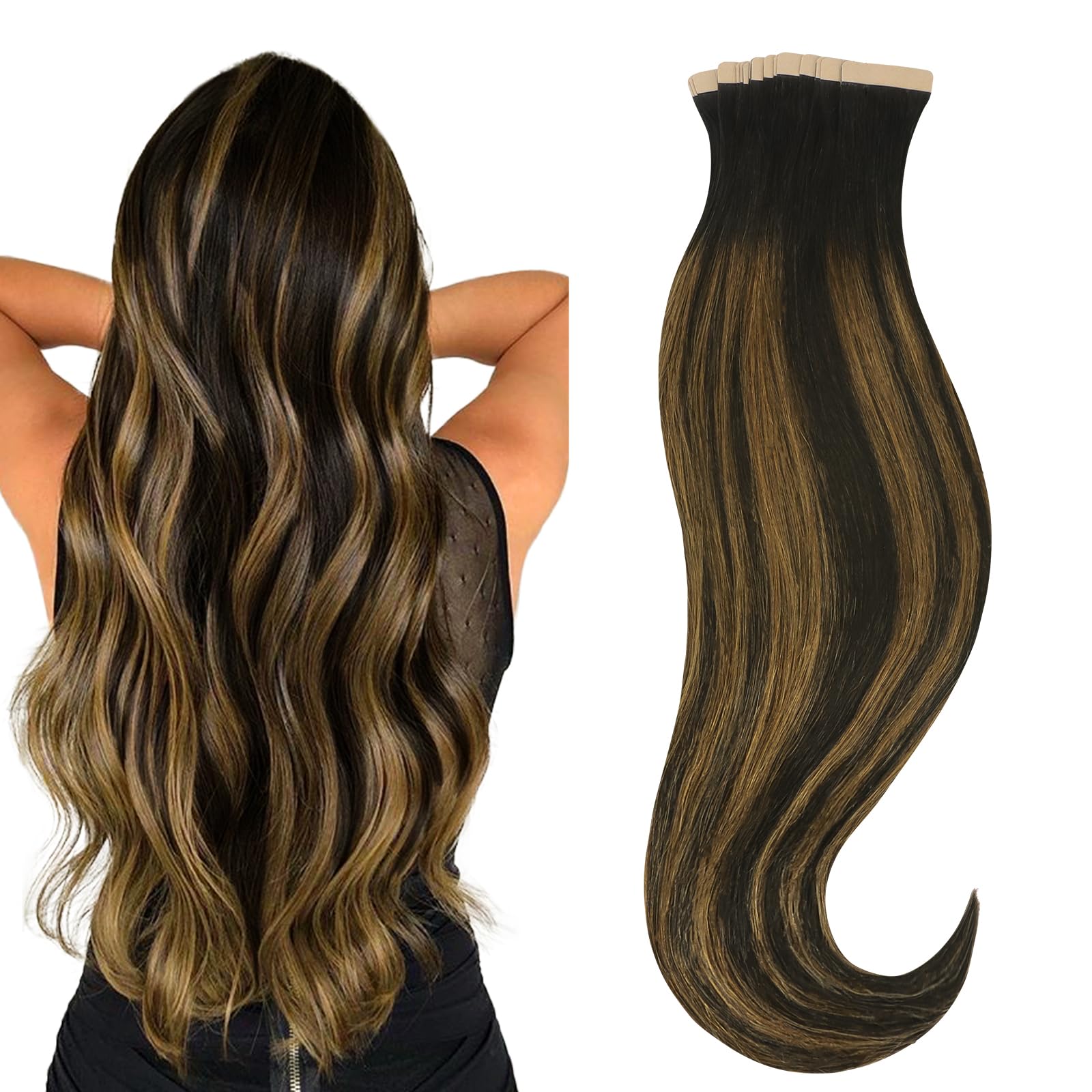 Foto 1 | Extensiones De Pelo Con Cinta Adhesiva Hotbanana, 50 G, 20 Unidades, 55 Cm, Remy Hair - Venta Internacional.