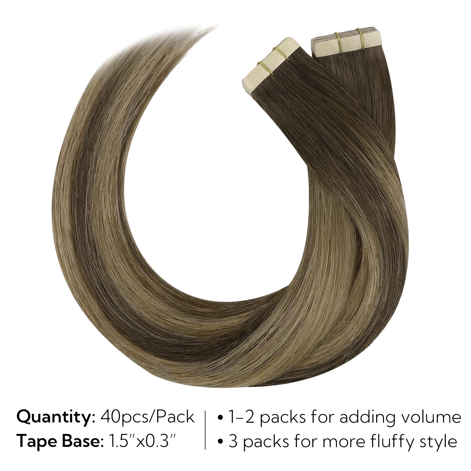 Foto 2 | Extensiones De Pelo Con Cinta Adhesiva Hotbanana, 35 Cm, 40 Unidades, 100 G - Venta Internacional.