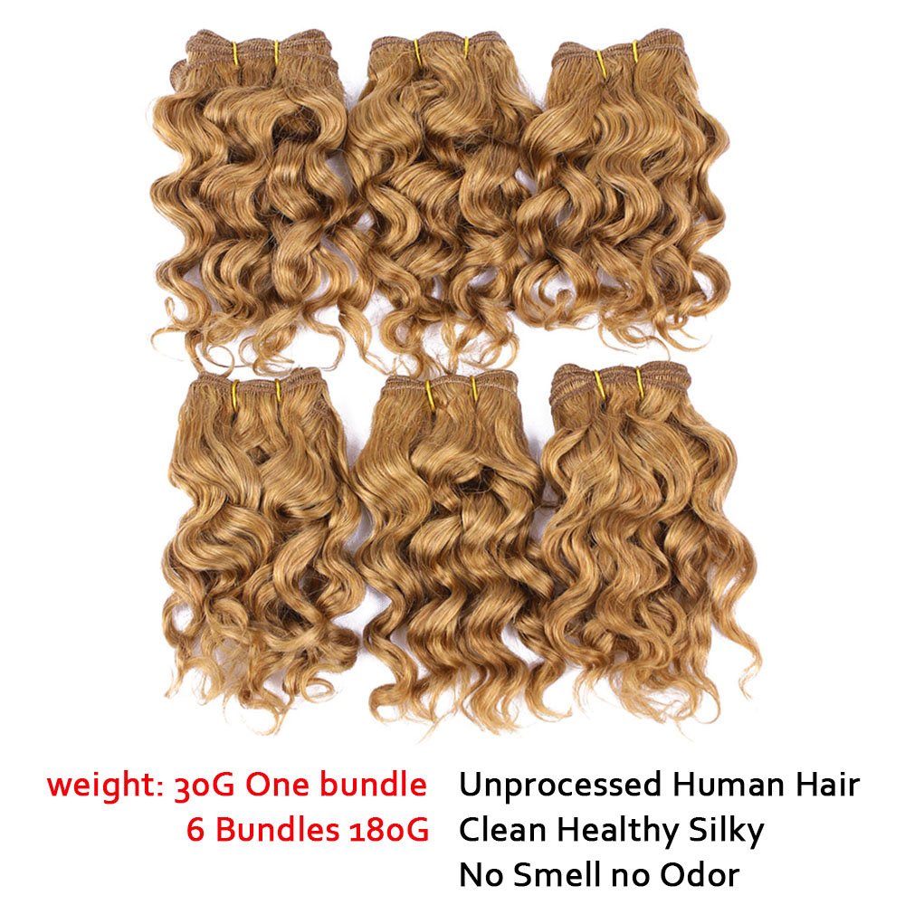 Foto 3 pulgar | Extensiones De Cabello Violet Natural Brasileño Rubio Oscuro Rizado - Venta Internacional.
