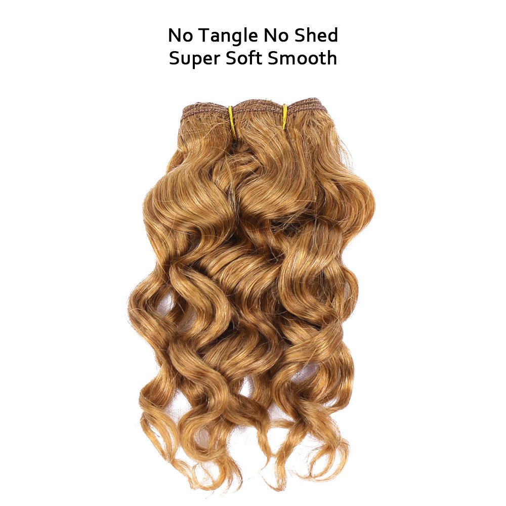 Foto 4 pulgar | Extensiones De Cabello Violet Natural Brasileño Rubio Oscuro Rizado - Venta Internacional.