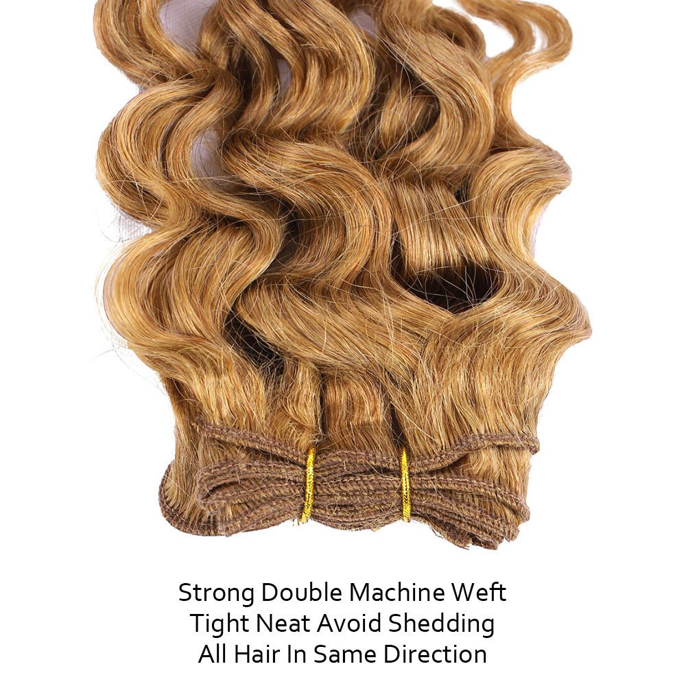 Foto 6 pulgar | Extensiones De Cabello Violet Natural Brasileño Rubio Oscuro Rizado - Venta Internacional.