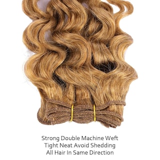 Foto 5 | Extensiones De Cabello Violet Natural Brasileño Rubio Oscuro Rizado - Venta Internacional.