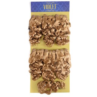Foto 7 | Extensiones De Cabello Violet Natural Brasileño Rubio Oscuro Rizado - Venta Internacional.