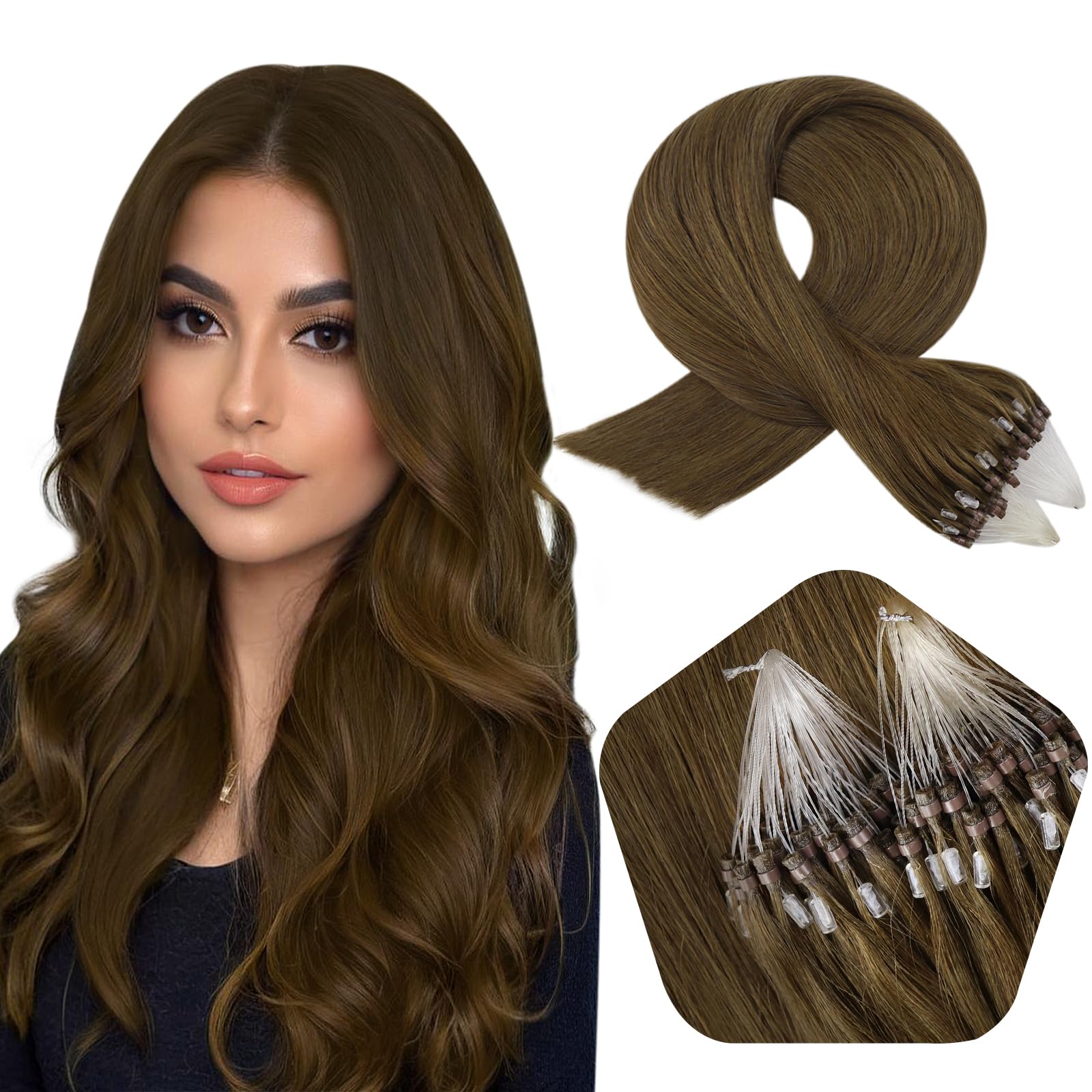 Foto 2 pulgar | Extensiones De Cabello Full Shine Micro Loop 40 Cm 50 G/50s #4 - Venta Internacional.