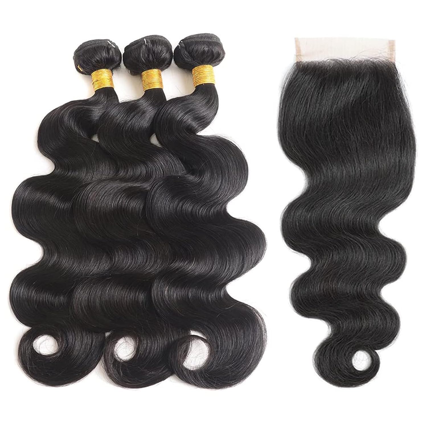 Foto 3 pulgar | Hair Bundles Generous Body Wave, 45 Cm, 3 Paquetes Con Cierre - Venta Internacional.