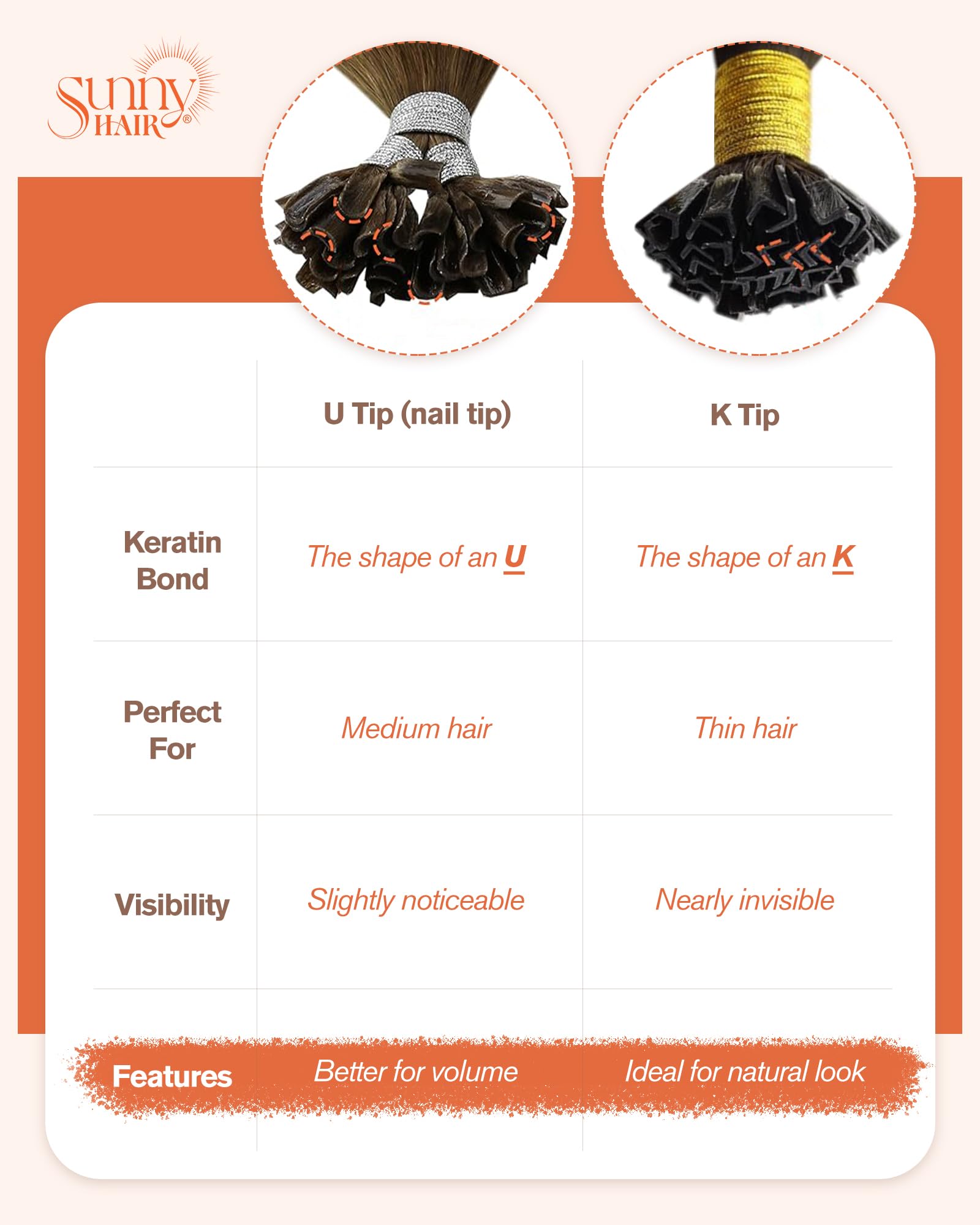 Foto 8 pulgar | Extensiones De Cabello Sunny Hair Con Punta En K, Cabello Humano Real, 40 Cm, 50 G - Venta Internacional.