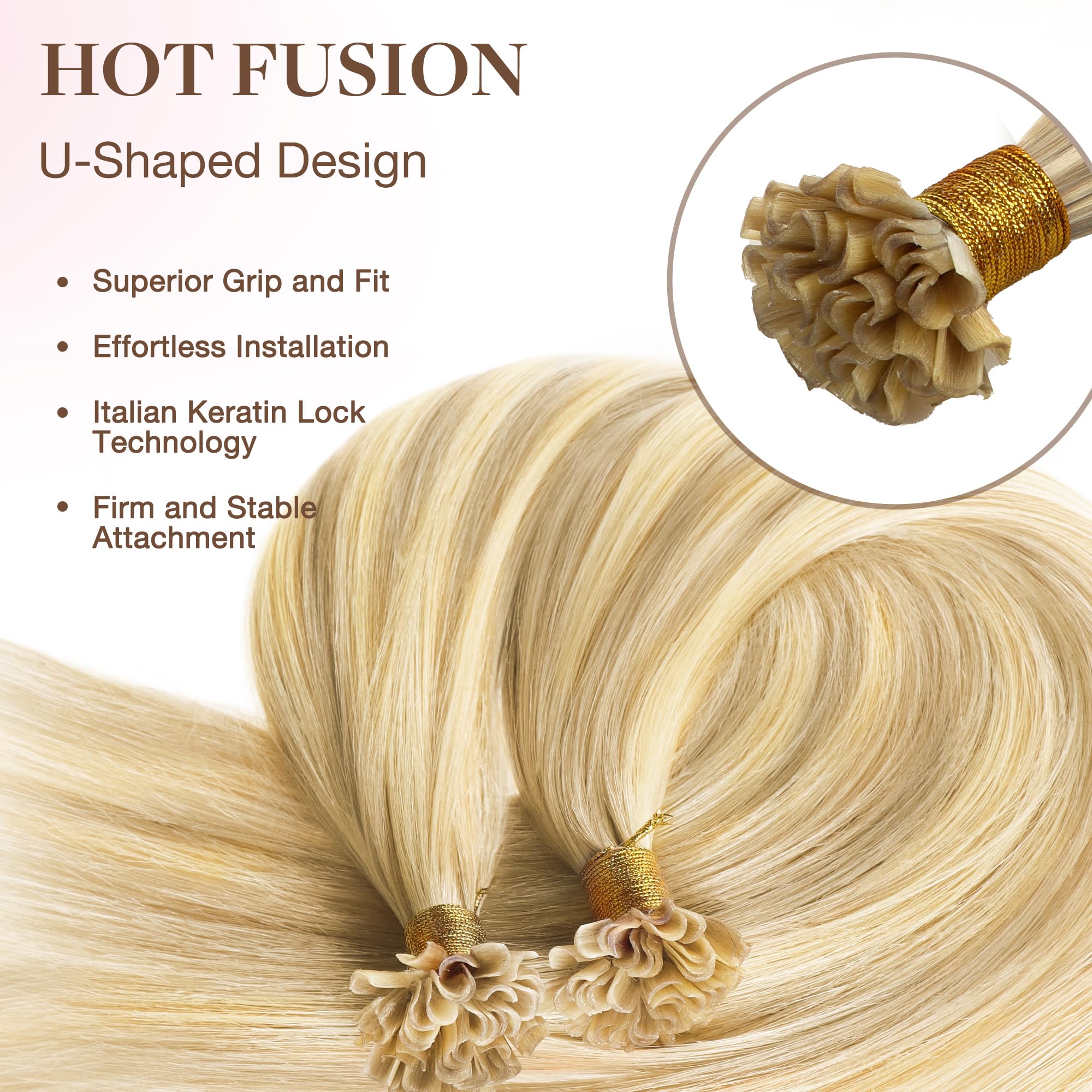 Foto 5 pulgar | Extensiones De Cabello Goo Goo, Con Punta En U, 20 Cm, 50 G, 50 Cm, Cabello Humano Real - Venta Internacional.