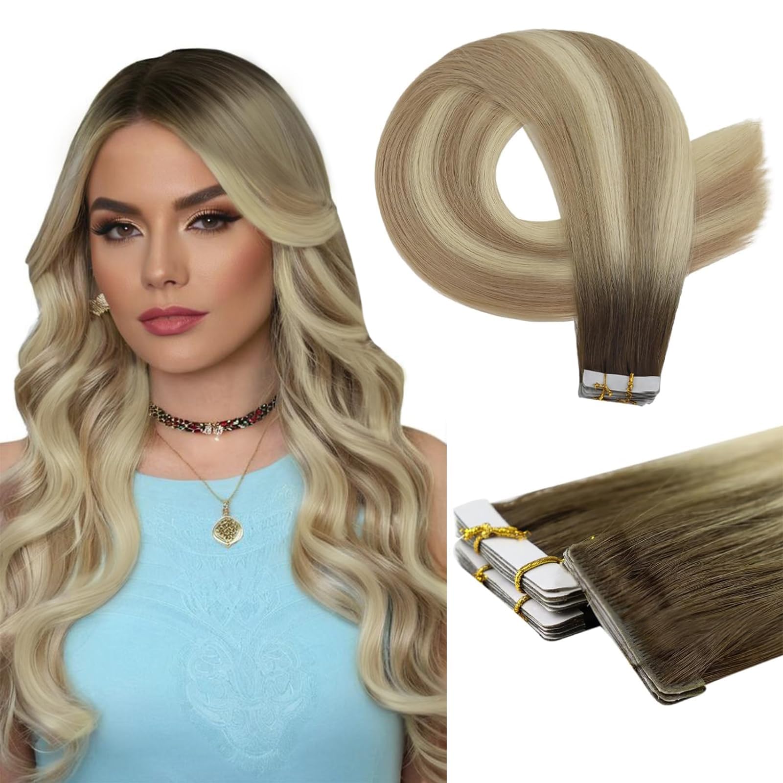 Foto 2 pulgar | Extensiones De Cabello Full Shine Injected Virgin Tape-in 24 Pulgadas 25 G - Venta Internacional.